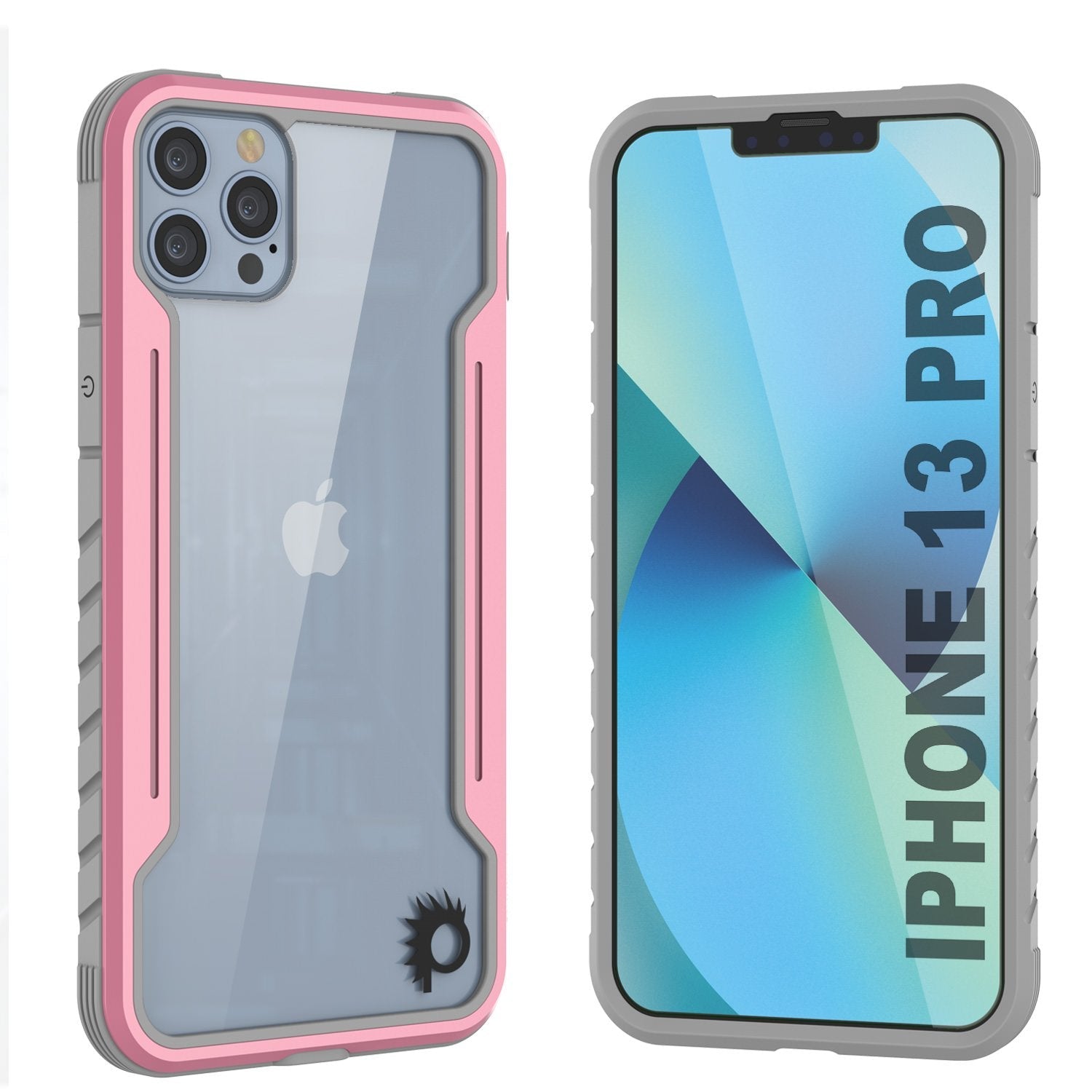 Punkcase iPhone 13 Pro ravenger Case Protective Military Grade Multilayer Cover [Grey]