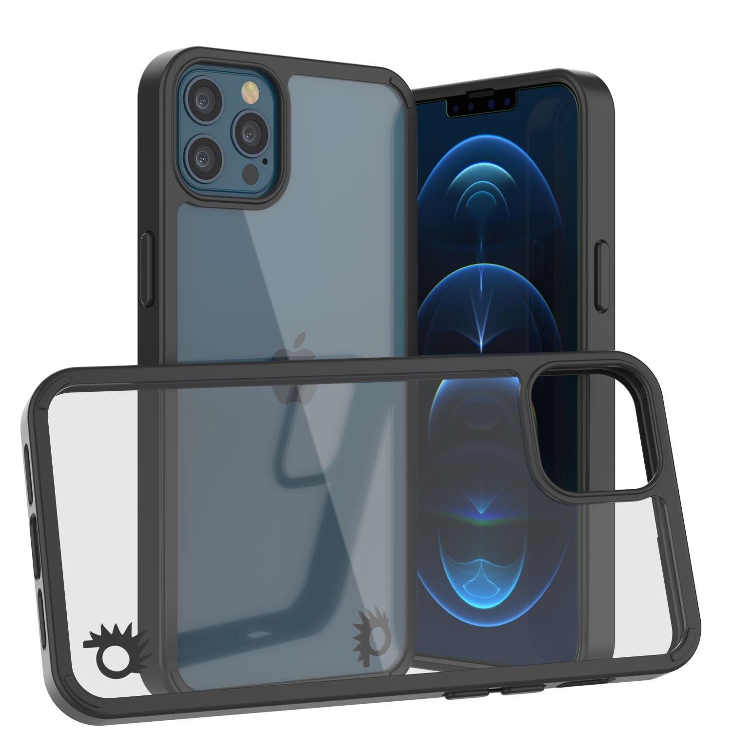 iPhone 13 Pro Max Case Punkcase® LUCID 2.0 Crystal Black Series w/ PUNK SHIELD Screen Protector | Ultra Fit