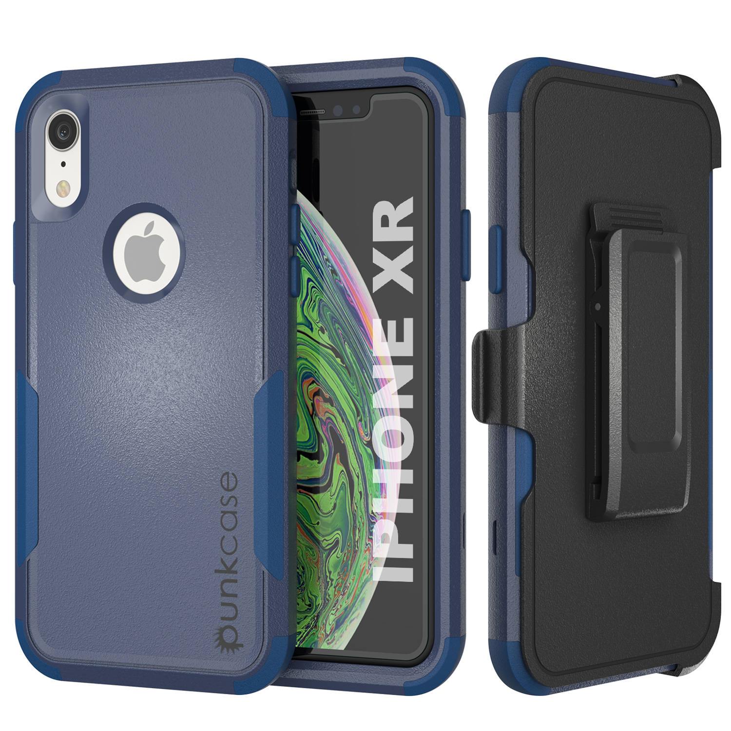 Punkcase for iPhone XR Belt Clip Multilayer Holster Case [Patron Series] [Red-Black]