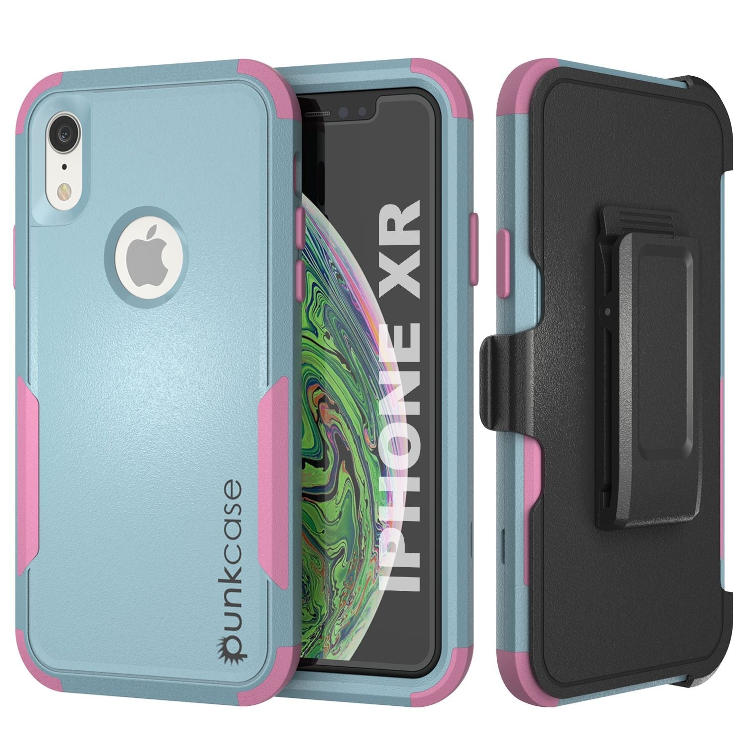 Punkcase for iPhone XR Belt Clip Multilayer Holster Case [Patron Series] [Red-Black]