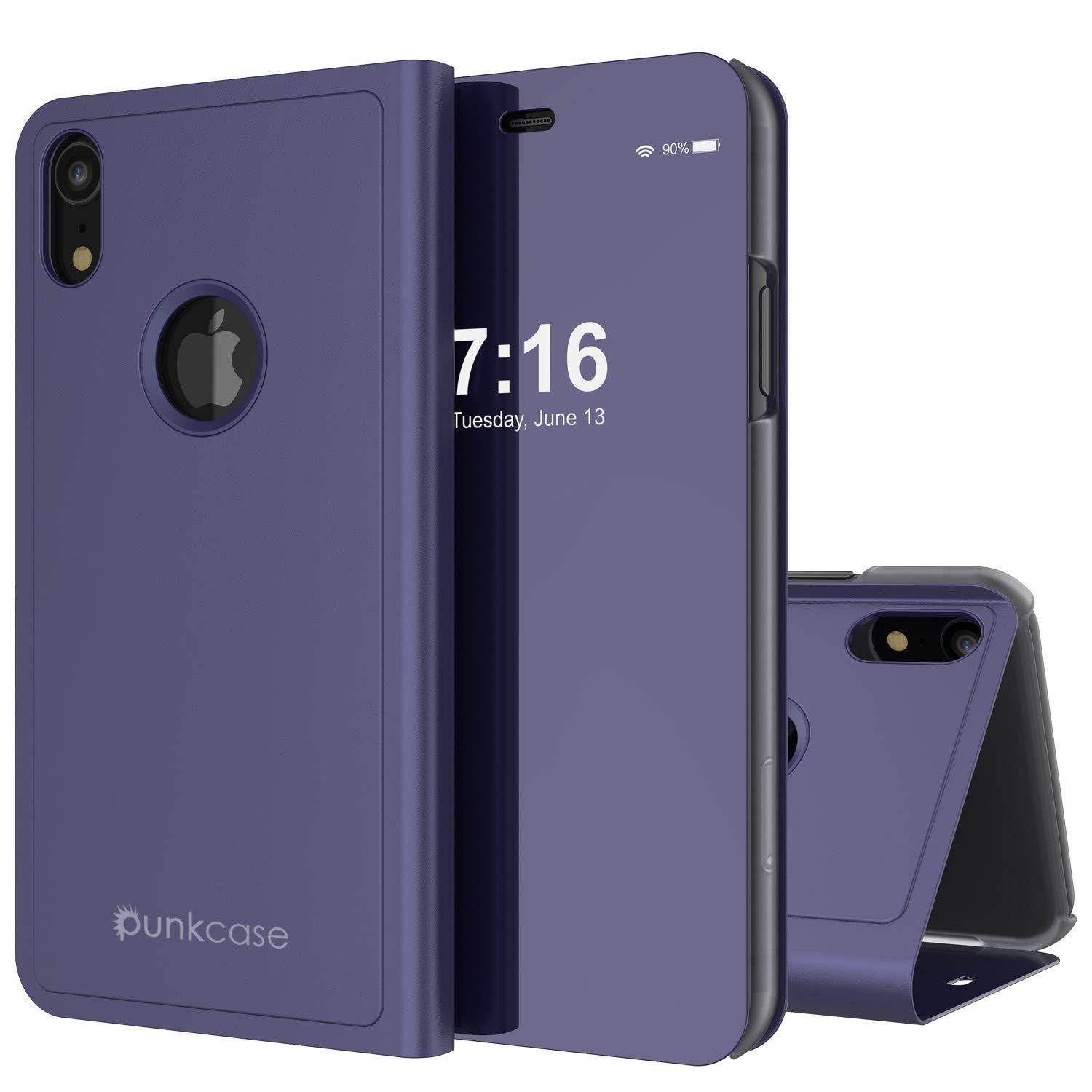 Punkcase iPhone 11 / XI Reflector Case Protective Flip Cover [Blue]