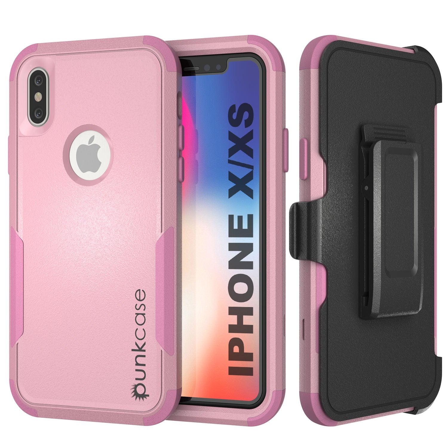Punkcase for iPhone X Belt Clip Multilayer Holster Case [Patron Series] [Navy]