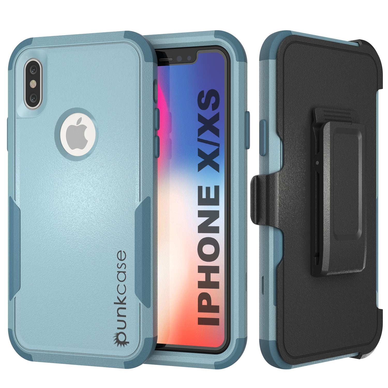 Punkcase for iPhone X Belt Clip Multilayer Holster Case [Patron Series] [Black]