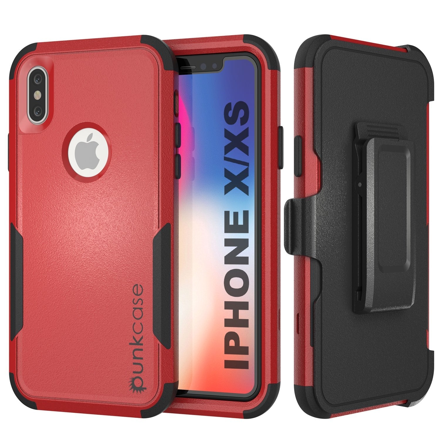 Punkcase for iPhone XS Belt Clip Multilayer Holster Case [Patron Series] [Pink]