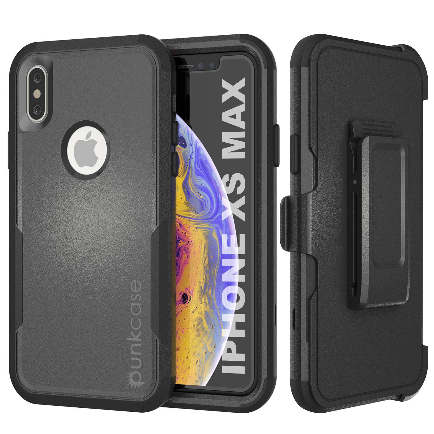 Punkcase for iPhone XS Max Belt Clip Multilayer Holster Case [Patron Series] [Pink]