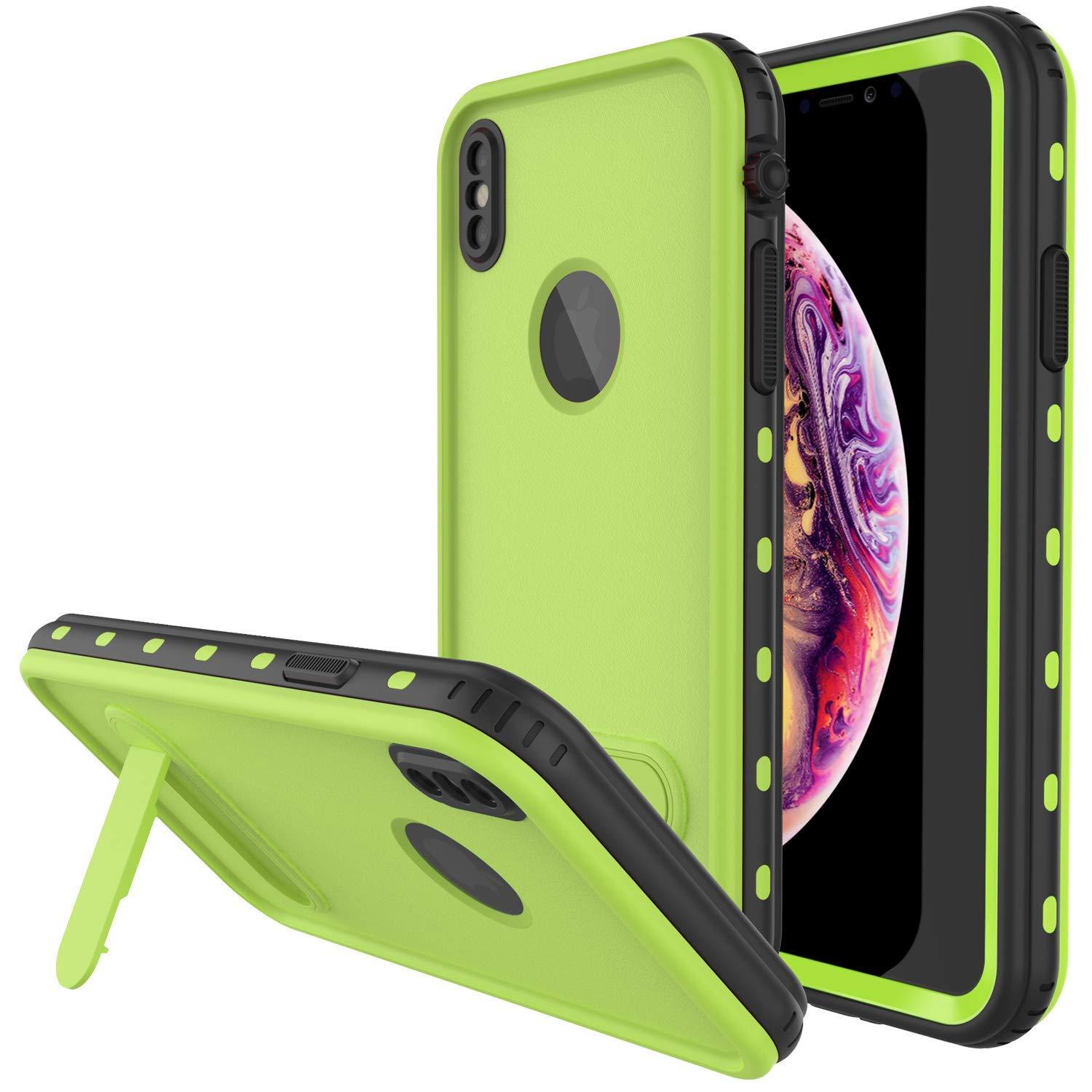 iPhone XS Waterproof Case, Punkcase [KickStud Series] Armor Cover [Light-Blue]