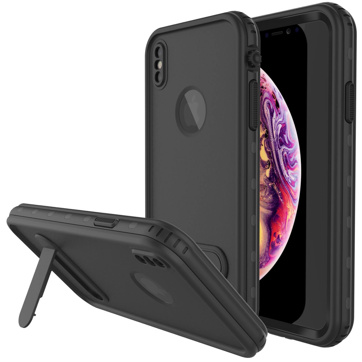 iPhone XS Waterproof Case, Punkcase [KickStud Series] Armor Cover [Light-Blue]