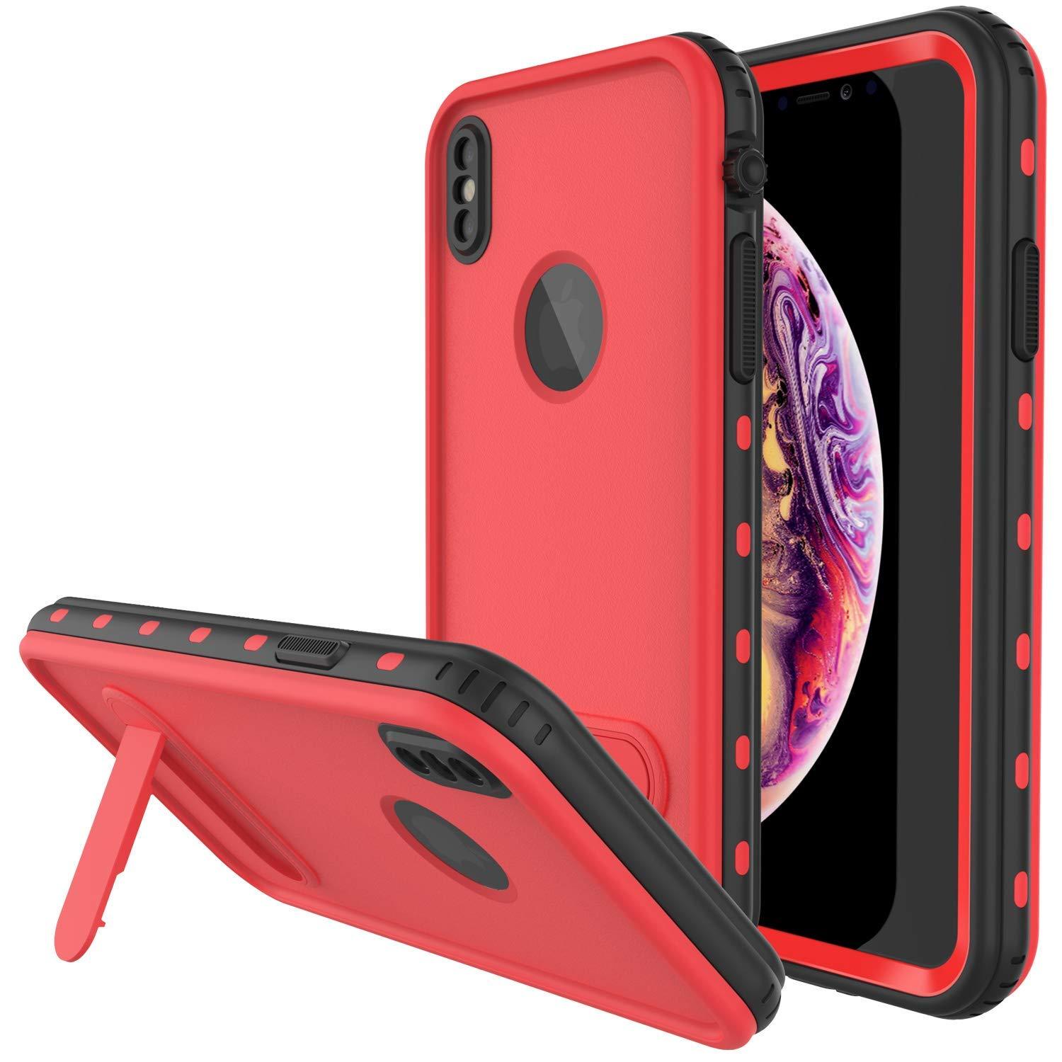 iPhone XS Waterproof Case, Punkcase [KickStud Series] Armor Cover [White]