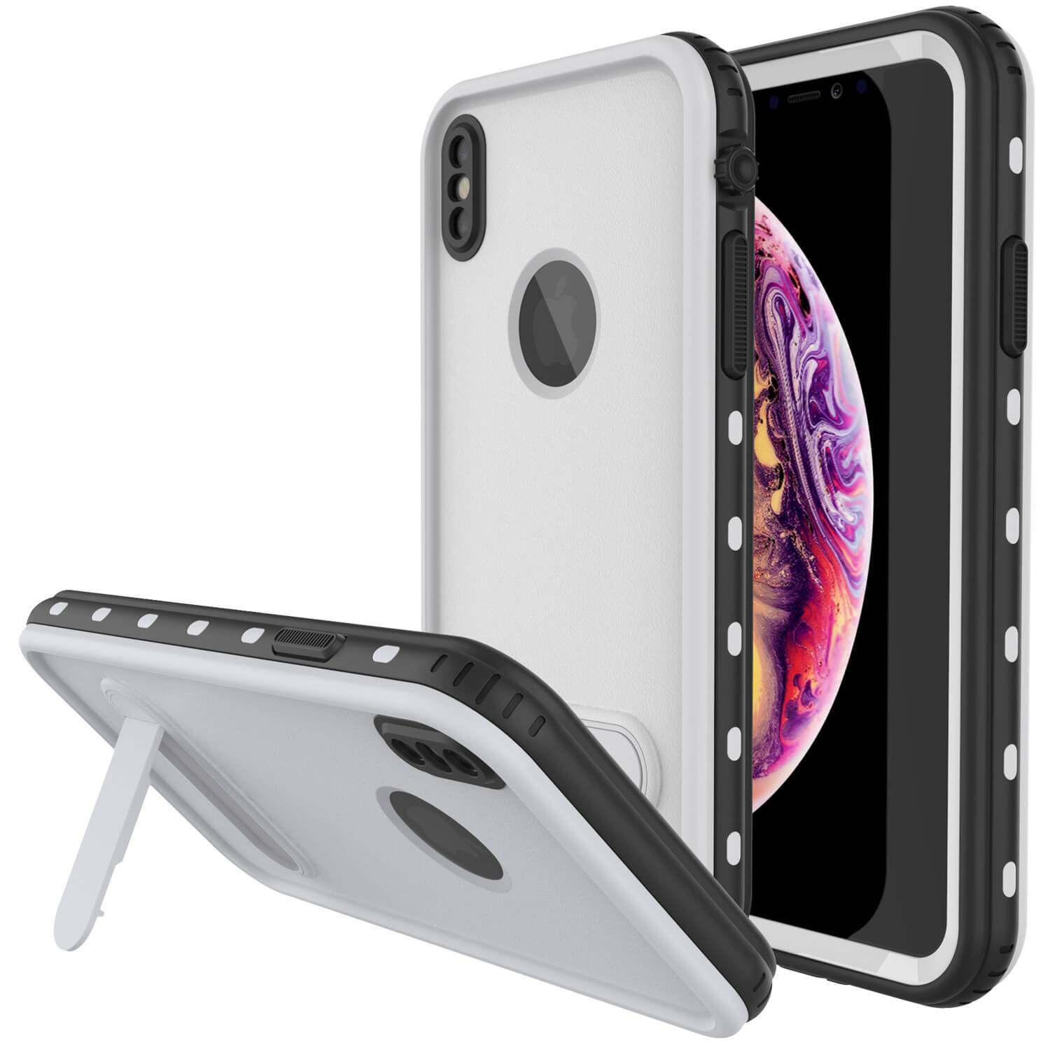 iPhone XS Waterproof Case, Punkcase [KickStud Series] Armor Cover [Green]