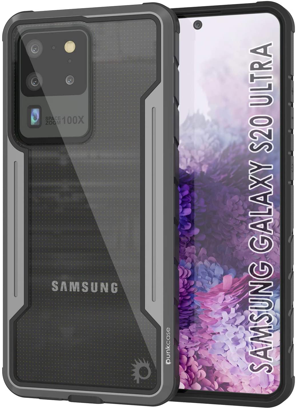 Punkcase S20 Ultra ravenger Case Protective Military Grade Multilayer Cover [Grey]