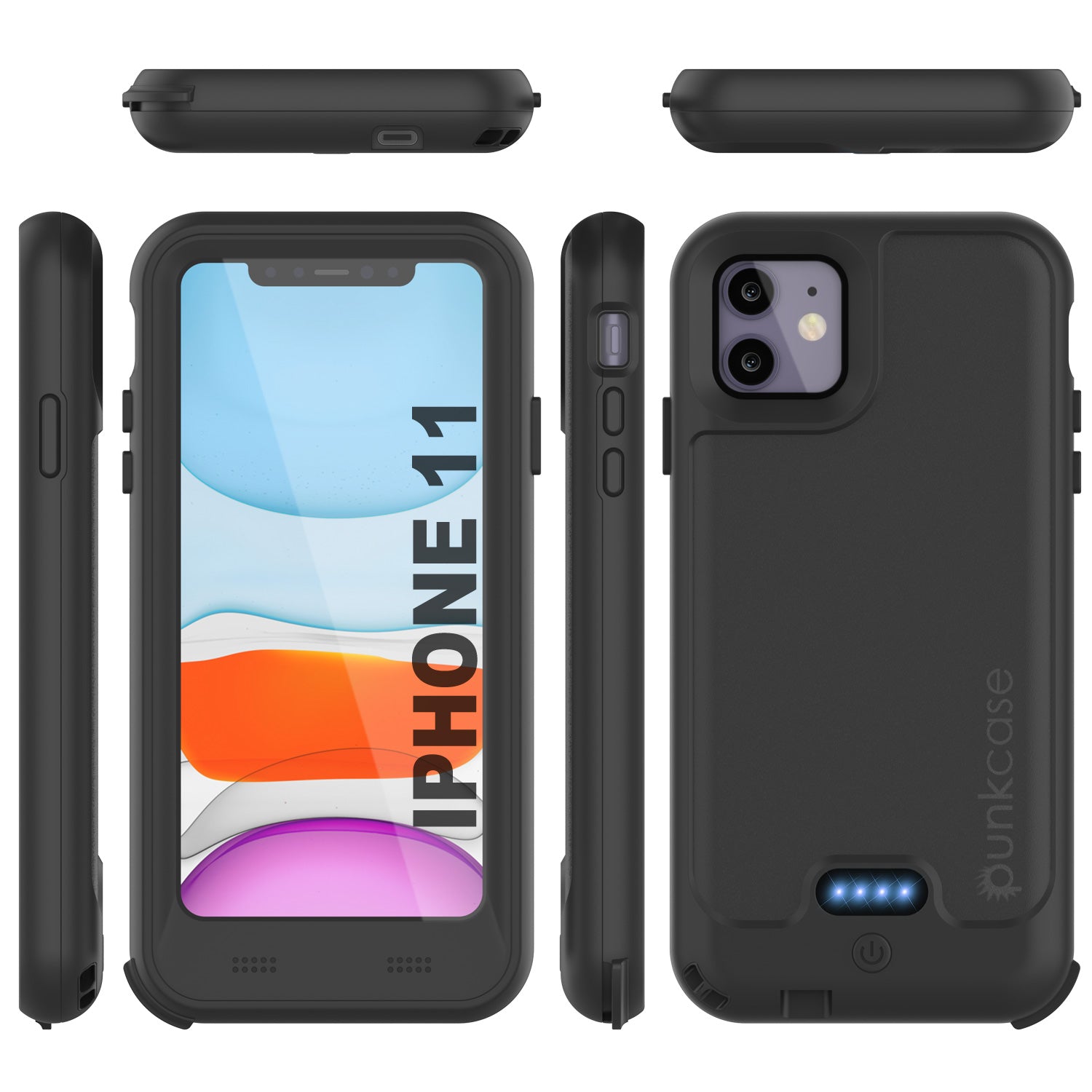 PunkJuice iPhone 11 Battery Case | Waterproof Slim 3200mAh [Black]