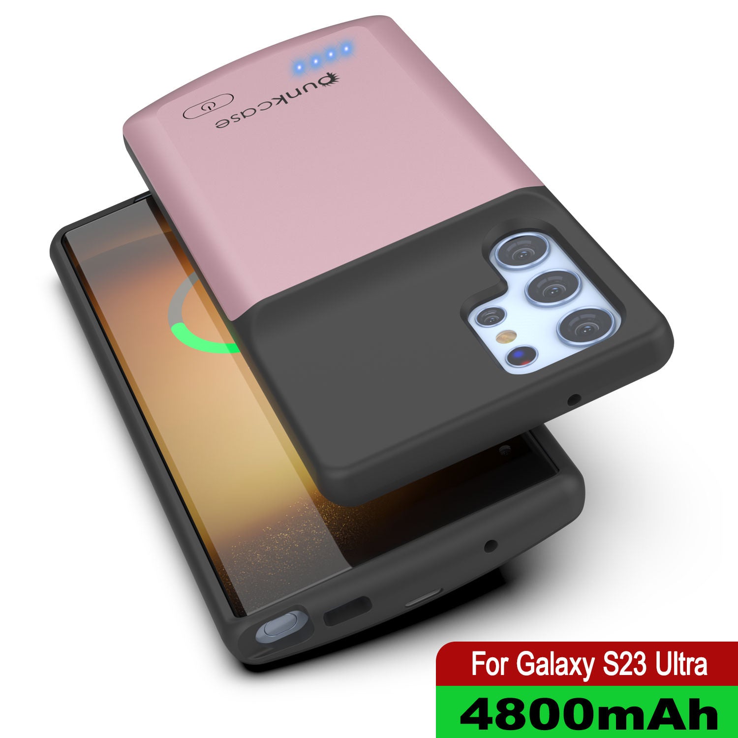 PunkJuice S24 Battery Case Rose-Gold - Portable Charging Power Juice Bank with 4500mAh