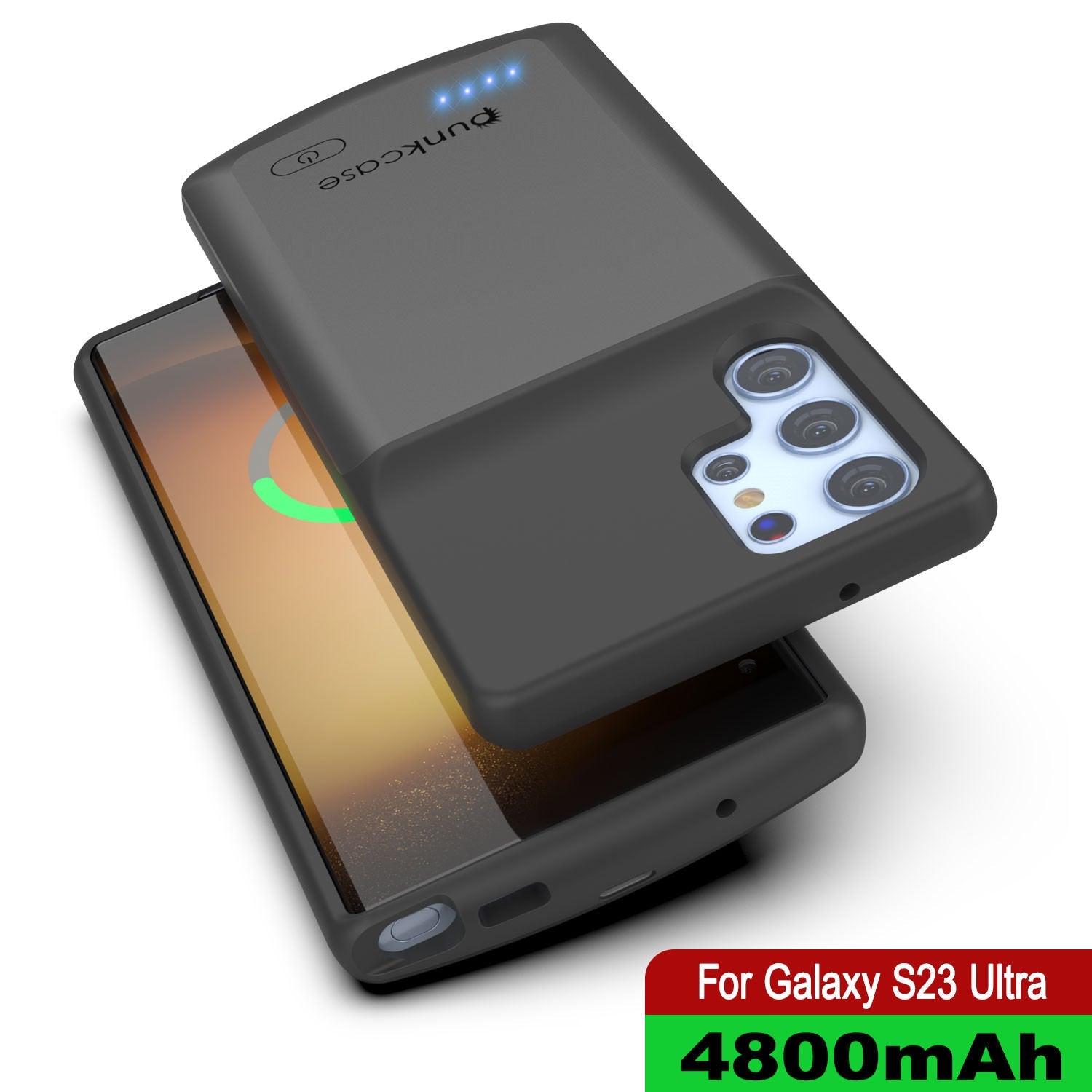 PunkJuice S24 Ultra Battery Case Grey - Portable Charging Power Juice Bank with 4500mAh