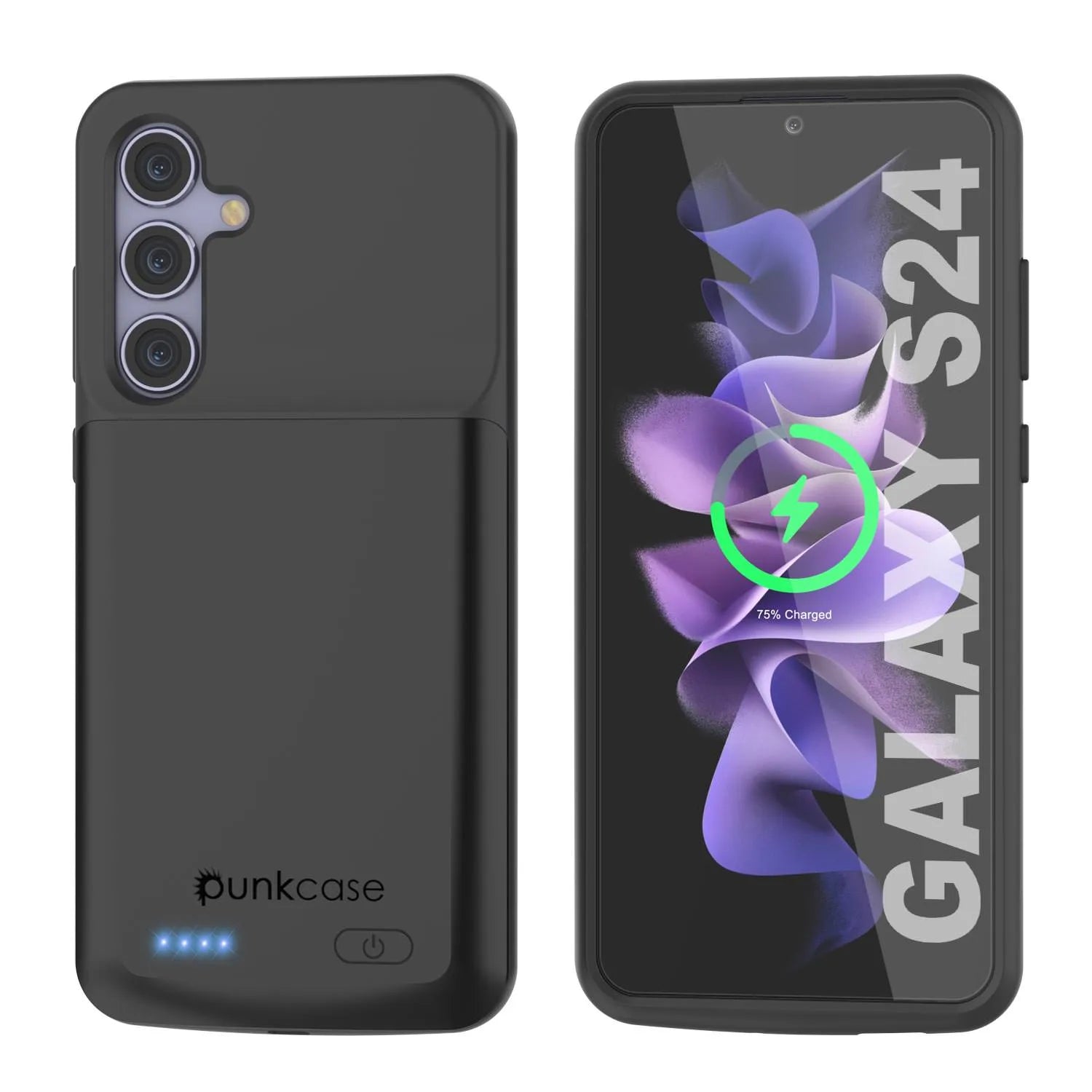 PunkJuice S24 Battery Case Blue - Portable Charging Power Juice Bank with 4500mAh