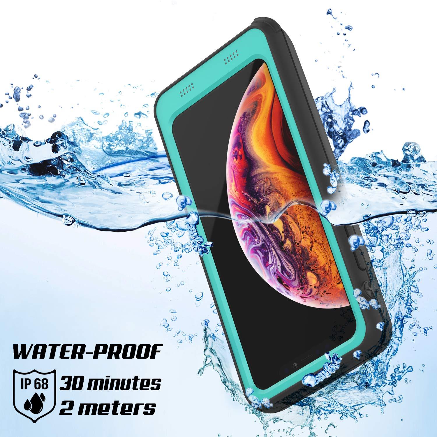 PunkJuice iPhone XS Max Battery Case, Waterproof, IP68 Certified [Ultra Slim] [Teal]