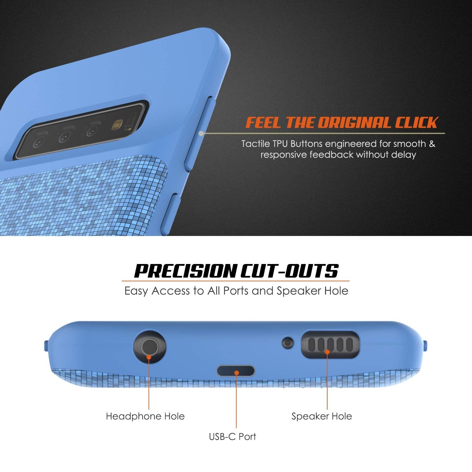 PunkJuice S10 Battery Case Blue - Fast Charging Power Juice Bank with 4700mAh