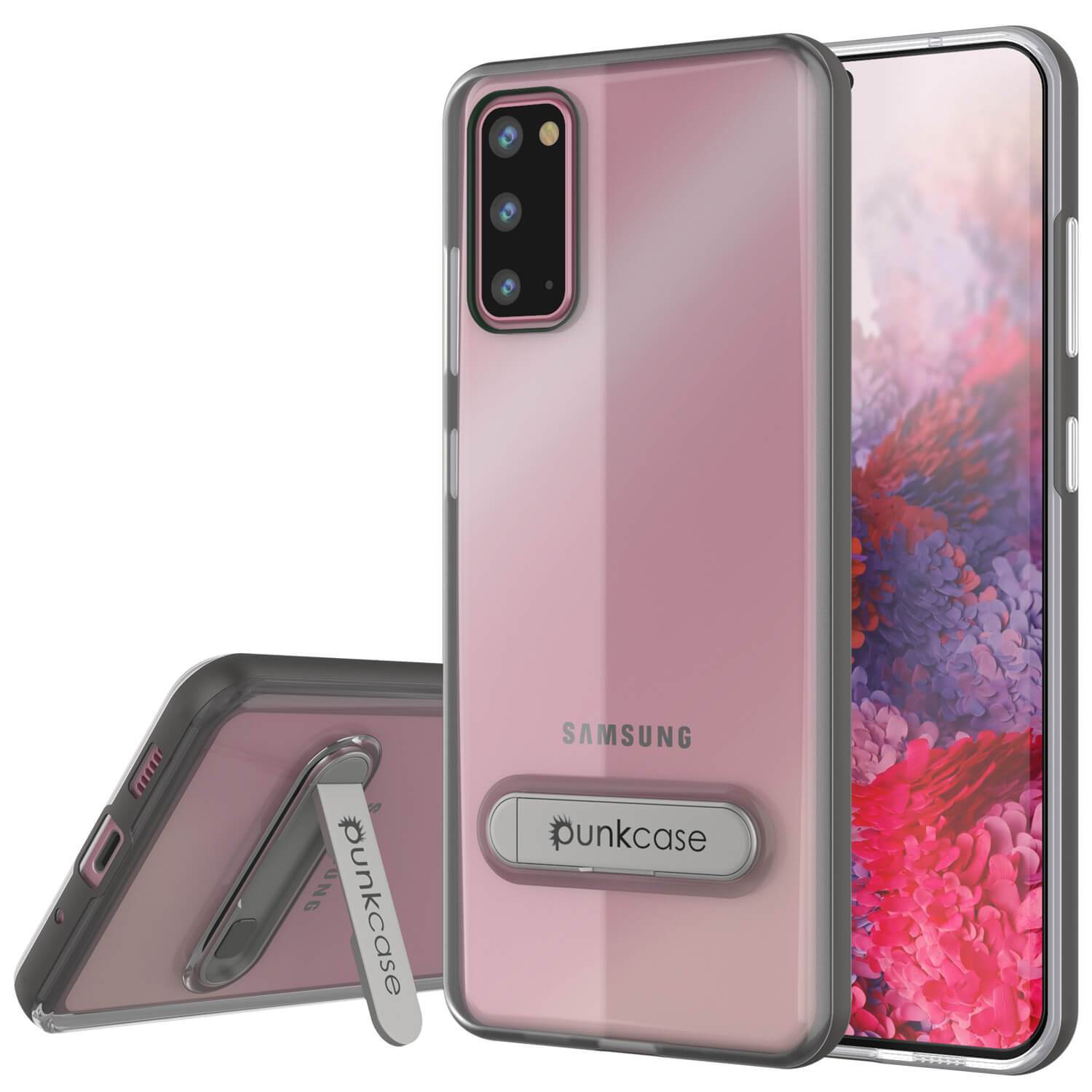 Galaxy S20 Case, PUNKcase [LUCID 3.0 Series] [Slim Fit] Armor Cover w/ Integrated Screen Protector [Silver]