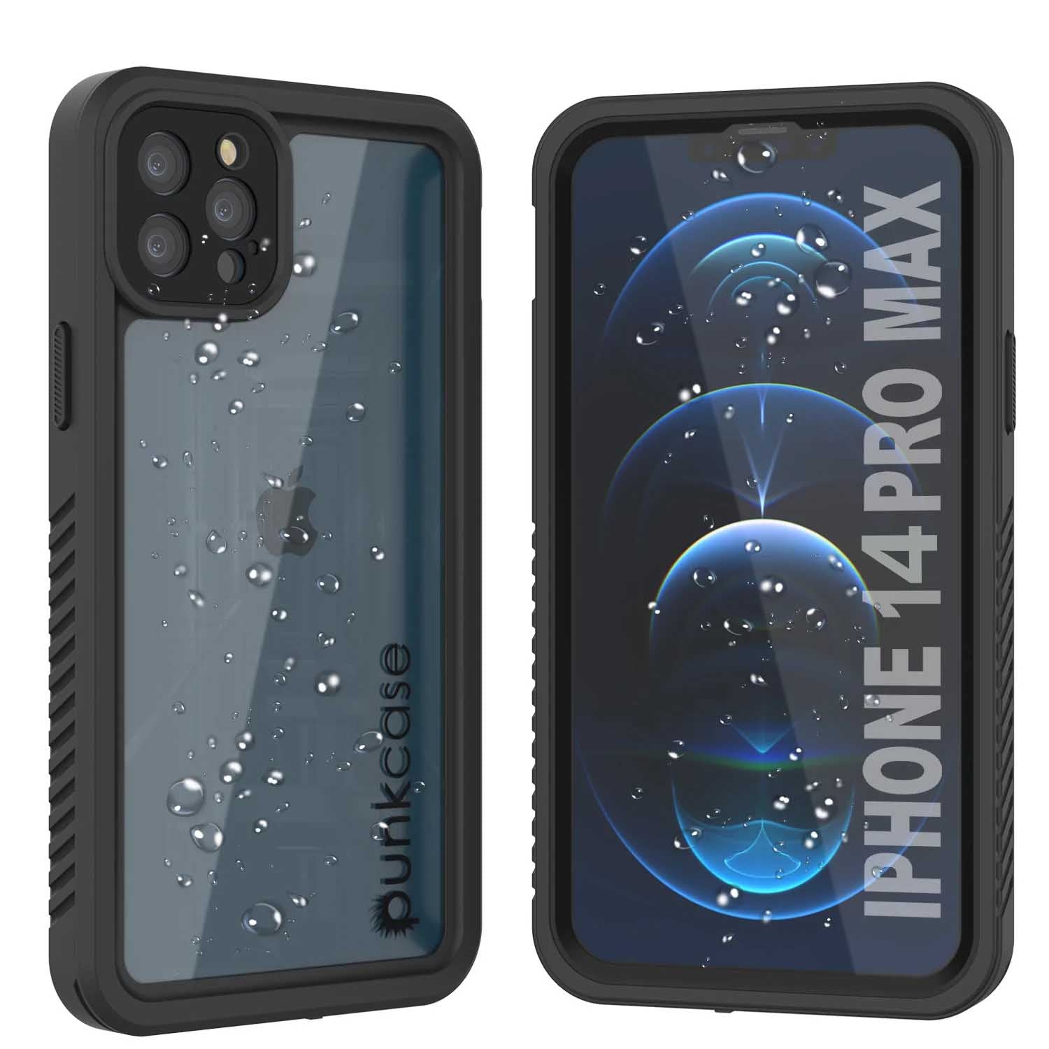 iPhone 14 Pro Max Waterproof Case, Punkcase [Extreme Mag Series] Armor Cover W/ Built In Screen Protector [Black]