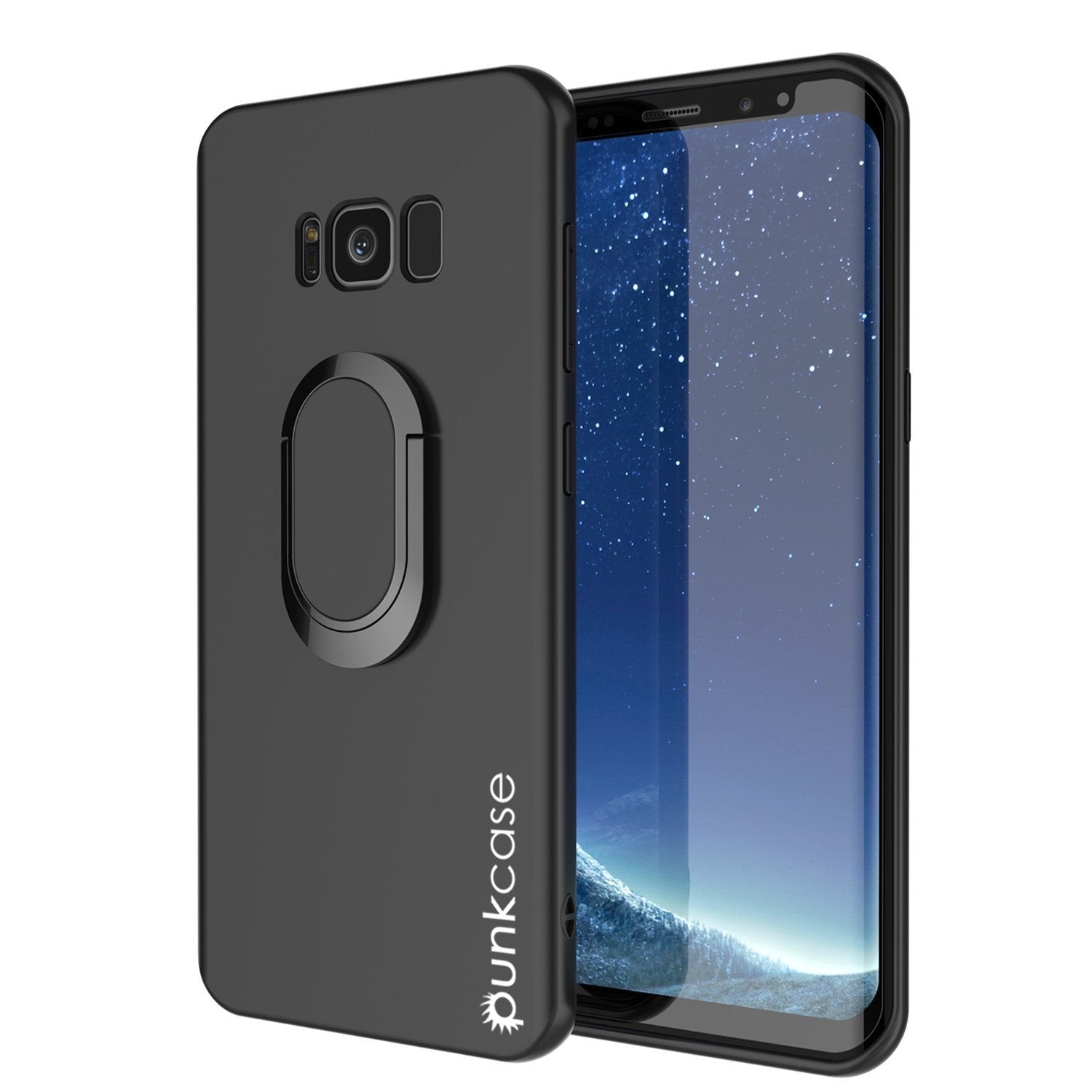 Galaxy S8 Case, Punkcase Magnetix Protective TPU Cover W/ Kickstand, Screen Protector [Black]