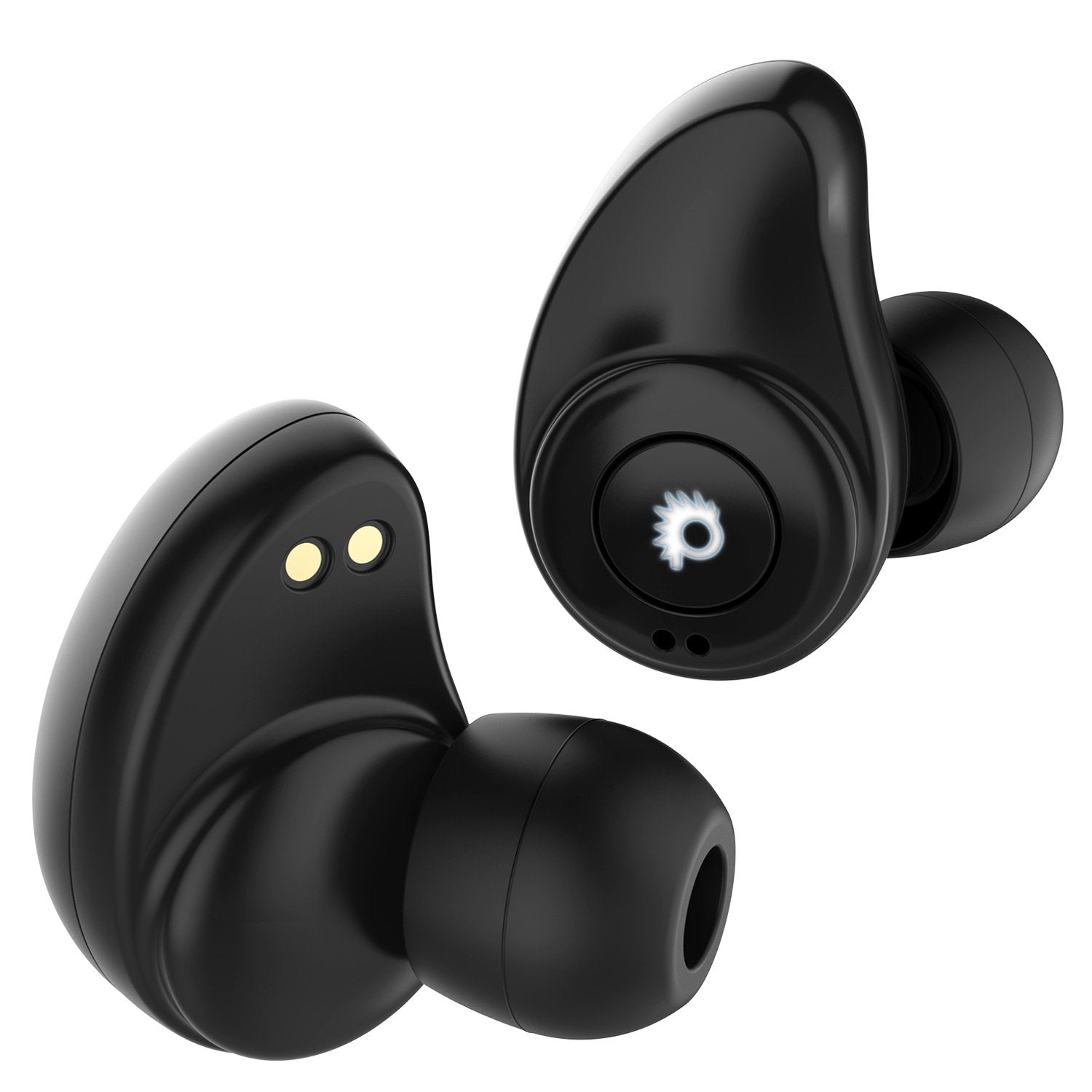 PunkBuds True Wireless Earbuds, Mini Bluetooth Headphones W/ Charging Case & Built-In Noise Cancelling Mic. [Black] - PunkCase NZ