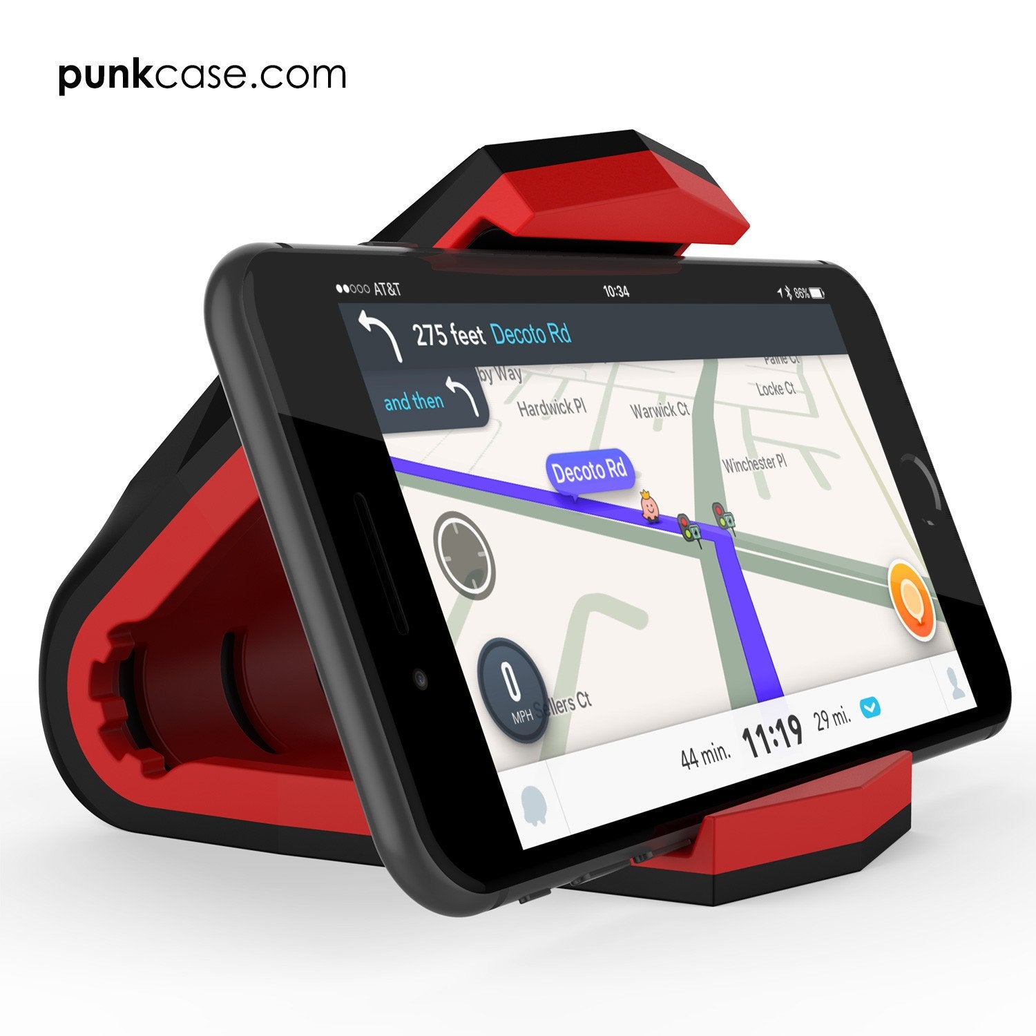 Viper Car Phone Holder Red, Universal Dashboard Mount for all Smartphones - PunkCase NZ