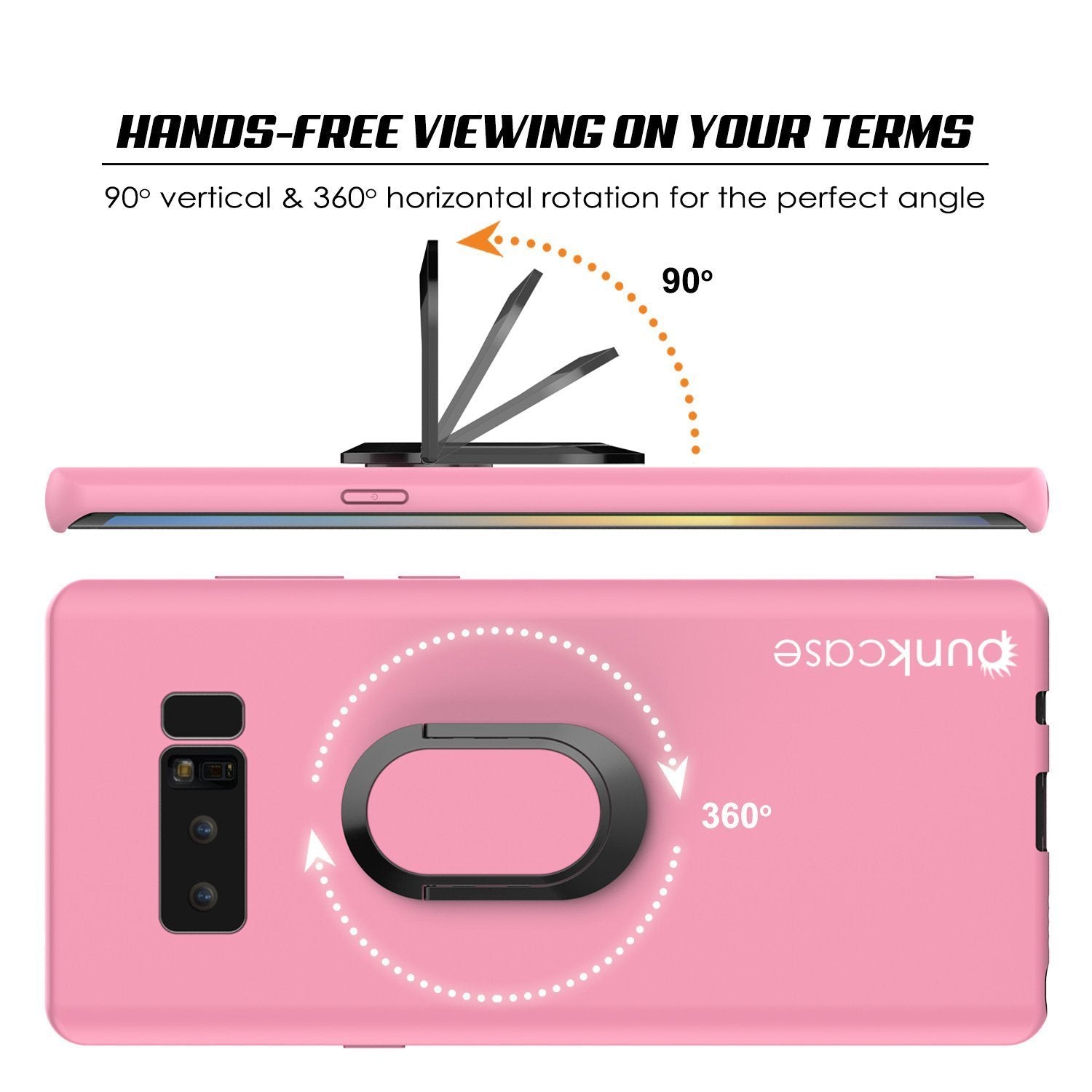 Galaxy Note 8 Case, Punkcase Magnetix Protective TPU Cover W/ Kickstand, Screen Protector [Pink] - PunkCase NZ