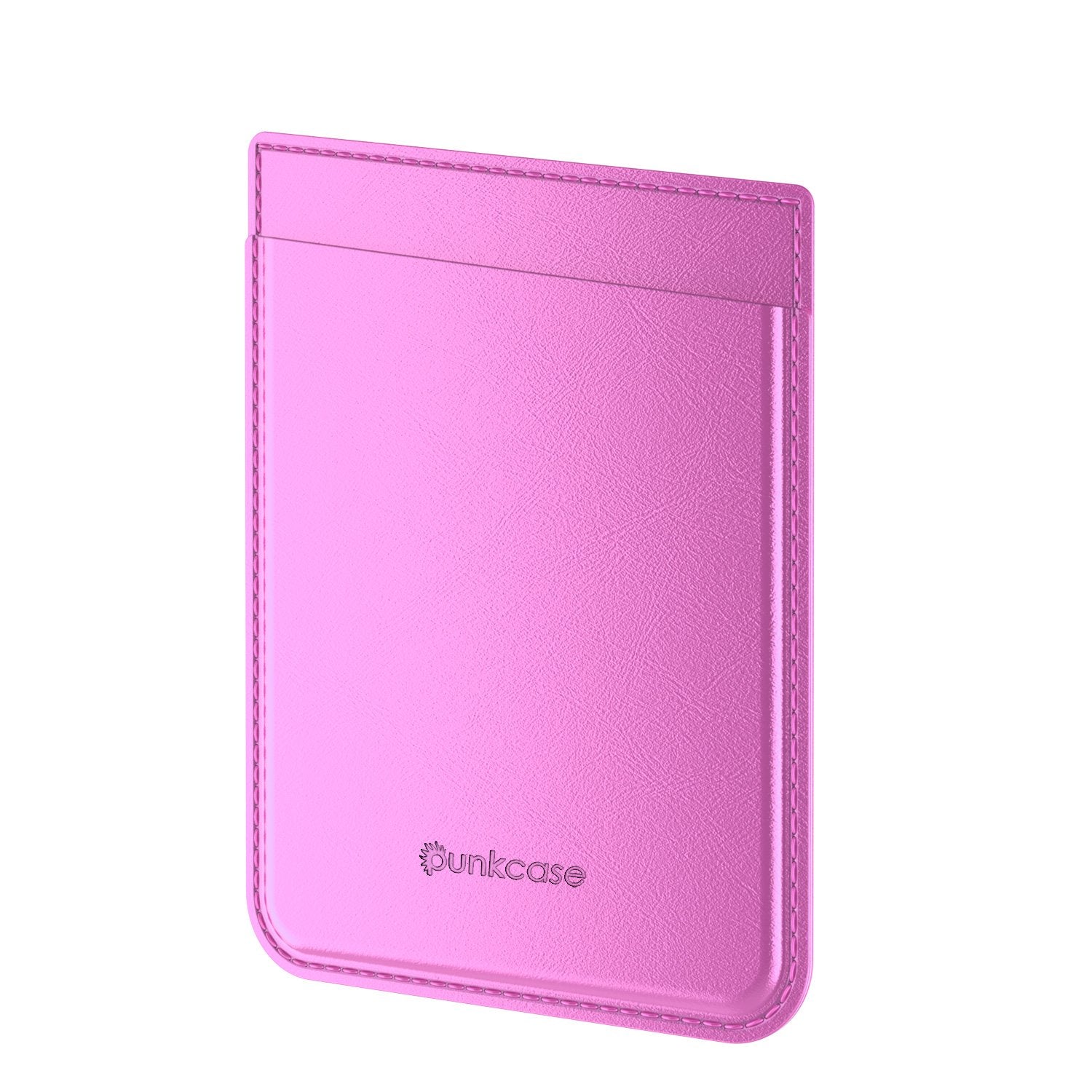 PunkCase CardStud Deluxe Stick On Wallet | Adhesive Card Holder Attachment for Back of iPhone, Android & More | Leather Pouch | [Pink] - PunkCase NZ