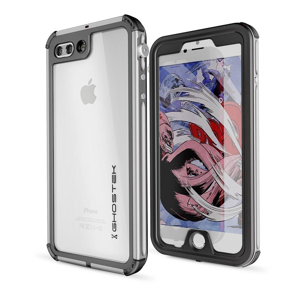 iPhone 7+ Plus Waterproof Case, Ghostek® Atomic 3.0 Silver Series | Underwater | Touch-ID