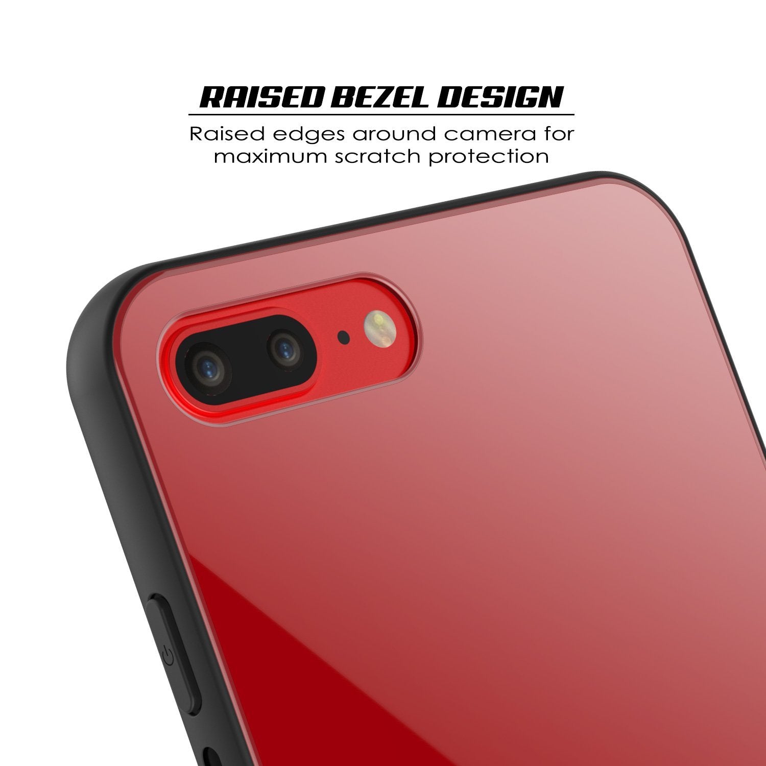 iPhone 8 PLUS Case, Punkcase GlassShield Ultra Thin Protective 9H Full Body Tempered Glass Cover W/ Drop Protection & Non Slip Grip for Apple iPhone 7 PLUS / Apple iPhone 8 PLUS (Red) - PunkCase NZ