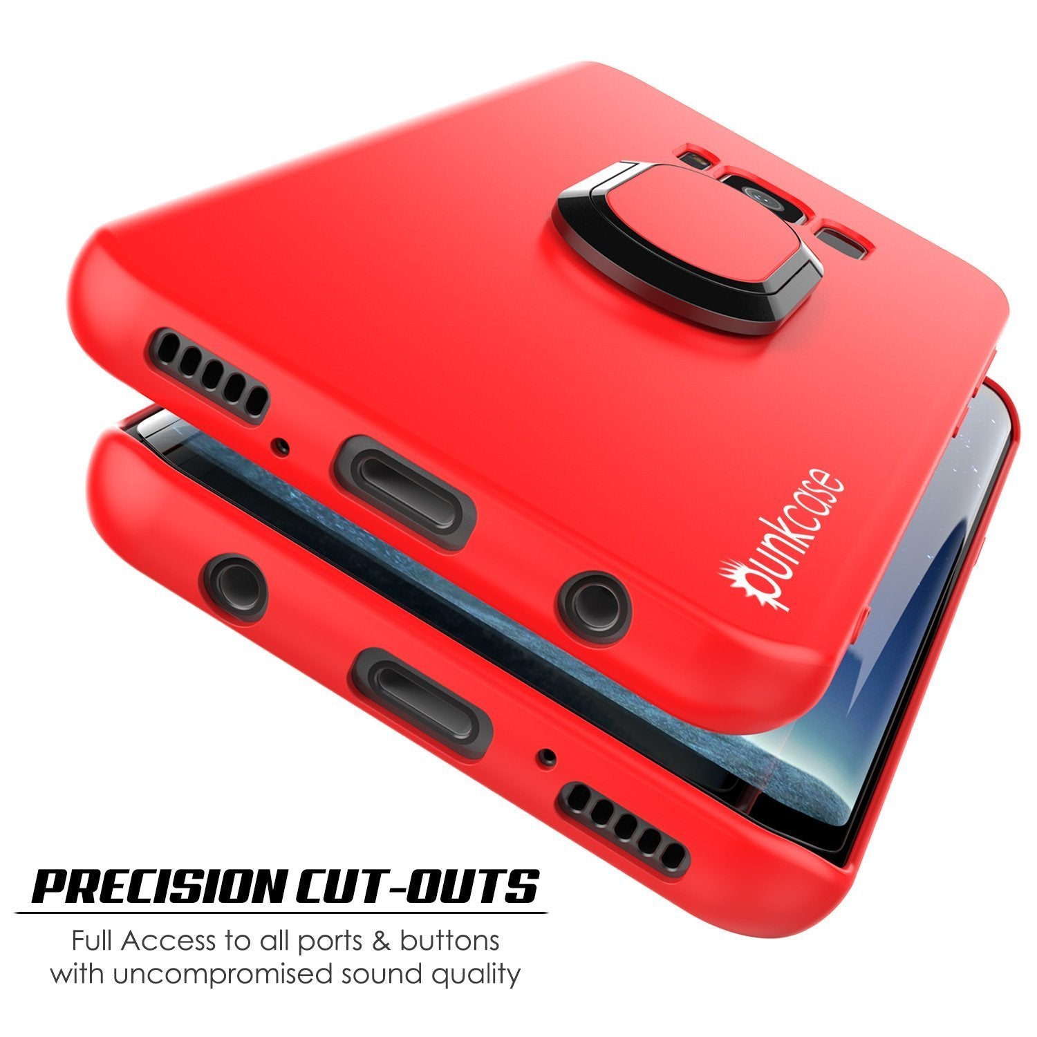 Galaxy S8 Case, Punkcase Magnetix Protective TPU Cover W/ Kickstand, Screen Protector [Red] - PunkCase NZ