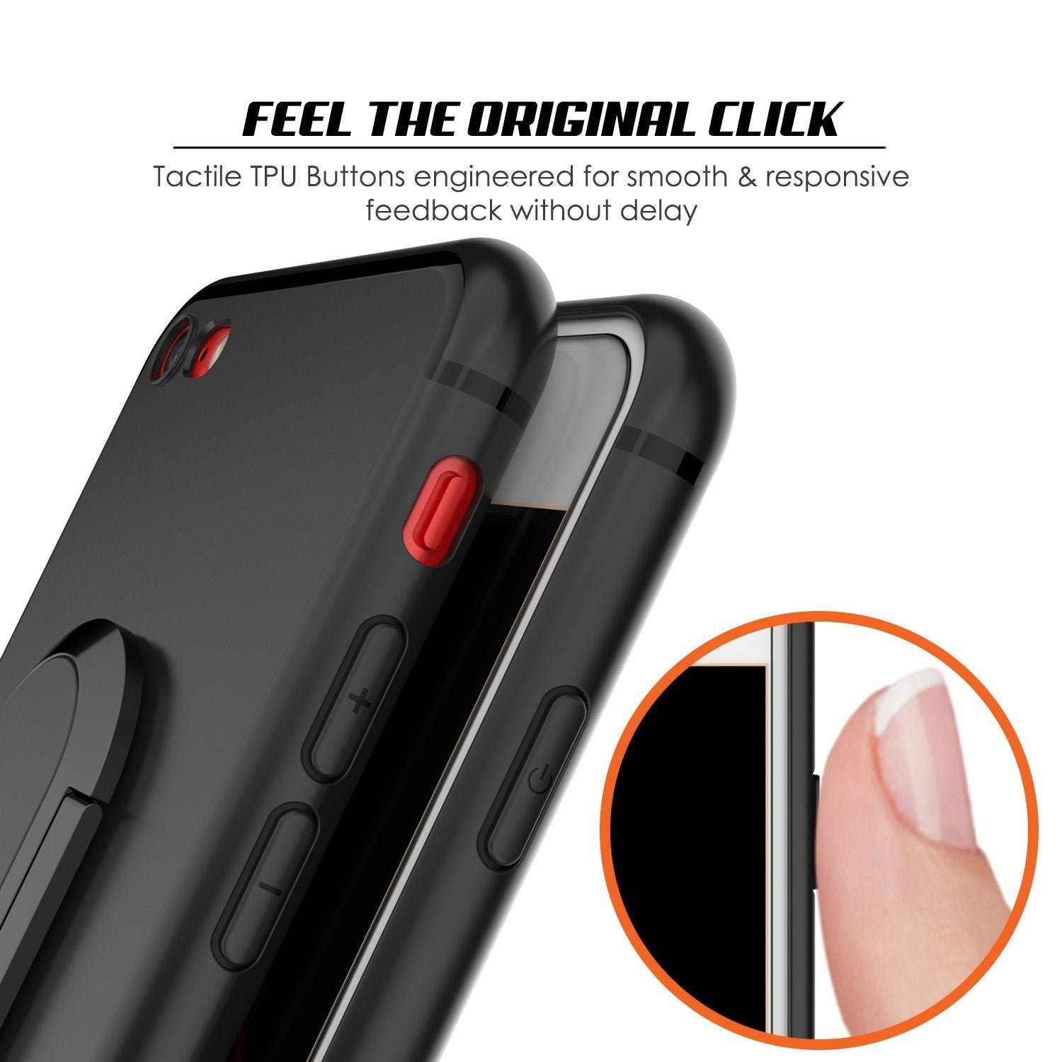 iPhone 8 Case, Punkcase Magnetix Protective TPU Cover W/ Kickstand, PLUS Tempered Glass Screen Protector [Black] - PunkCase NZ