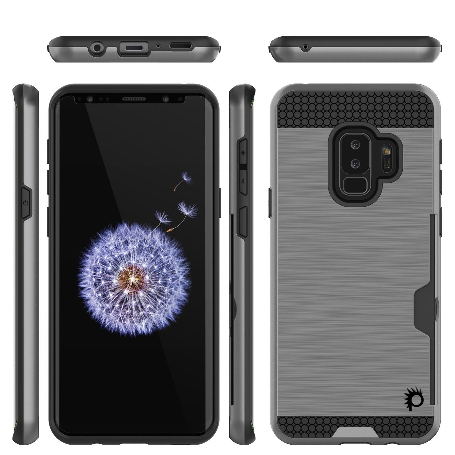 Galaxy S9 Plus Case, PUNKcase [SLOT Series] [Slim Fit] Dual-Layer Armor Cover w/Integrated Anti-Shock System [Grey] - PunkCase NZ
