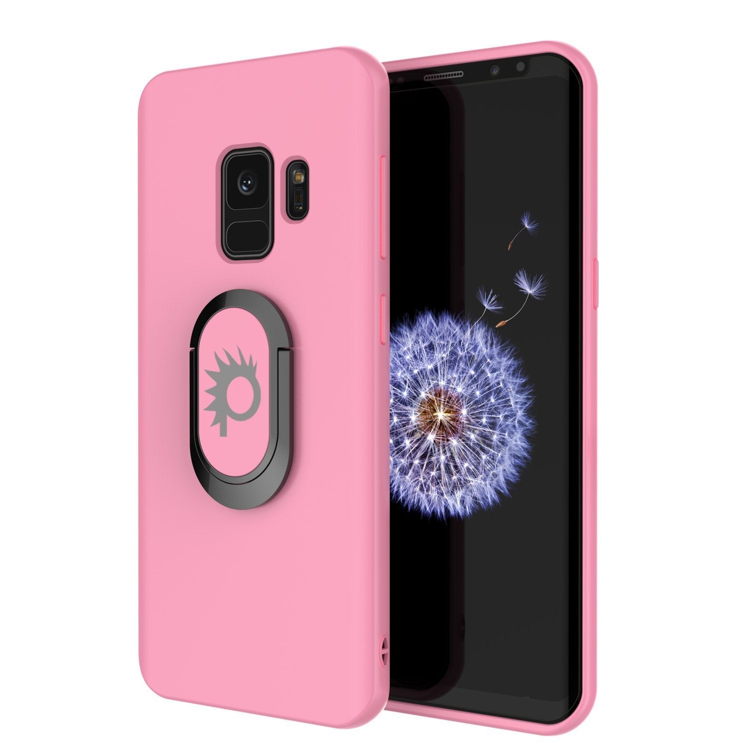 Galaxy S9 Case, Punkcase Magnetix Protective TPU Cover W/ Kickstand, Ring Grip Holder & Metal Plate for Magnetic Car Phone Mount PLUS PunkShield Screen Protector for Samsung S9 Edge [Pink] - PunkCase NZ