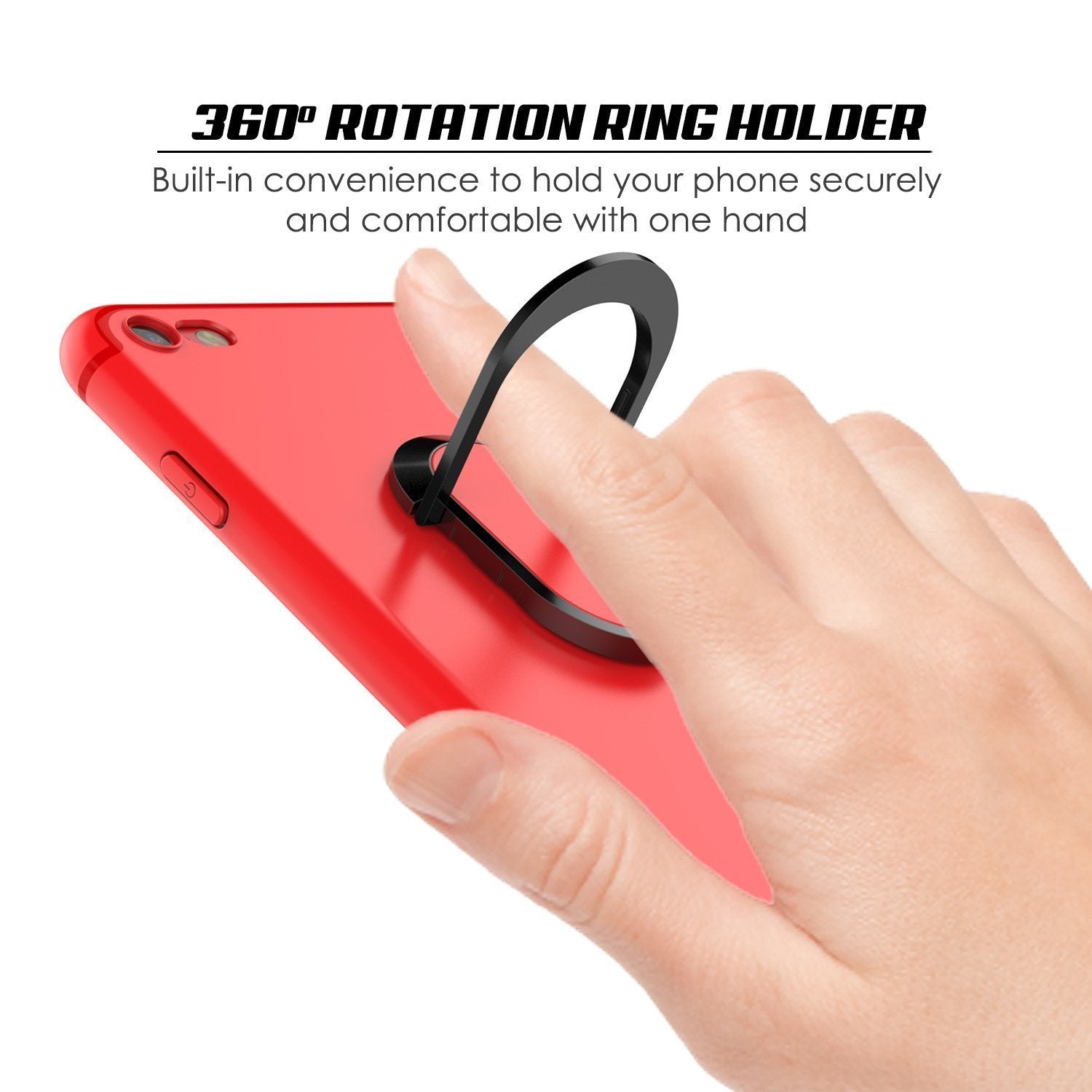 iPhone SE (4.7") Case, Punkcase Magnetix Protective TPU Cover W/ Kickstand, Tempered Glass Screen Protector [Red]