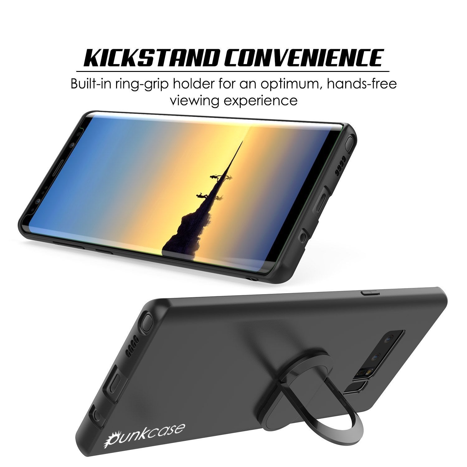 Galaxy Note 8 Case, Punkcase Magnetix Protective TPU Cover W/ Kickstand, Screen Protector [Black] - PunkCase NZ