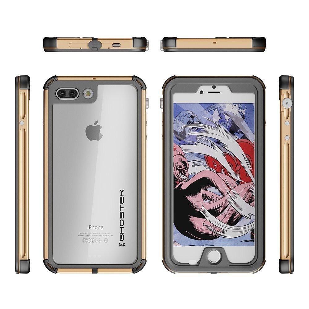 iPhone 7+ Plus Waterproof Case, Ghostek® Atomic 3.0 Gold Series - PunkCase NZ