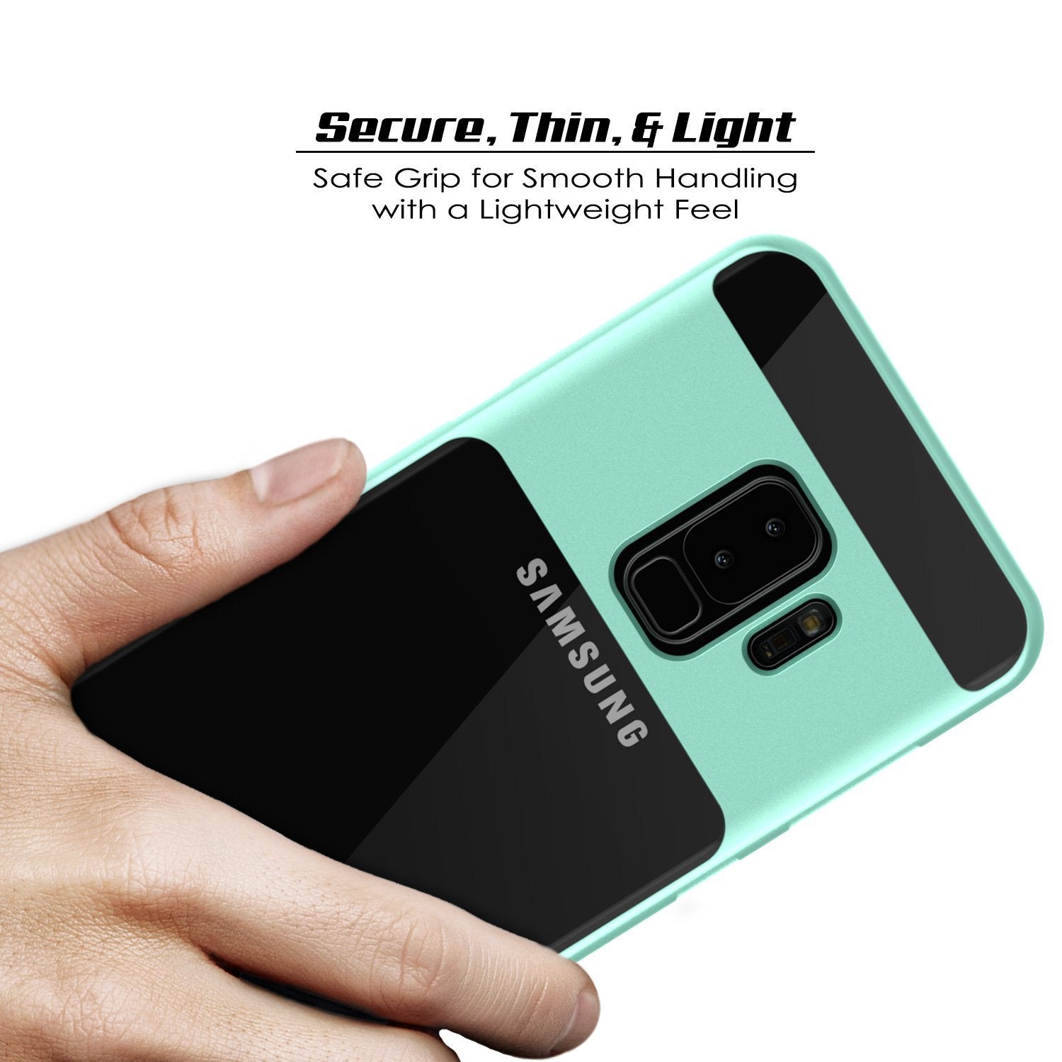 Galaxy S9+ Plus Case, PUNKcase [LUCID 3.0 Series] [Slim Fit] [Clear Back] Armor Cover w/ Integrated Kickstand, Anti-Shock System & PUNKSHIELD Screen Protector for Samsung Galaxy S9+ Plus [Teal] - PunkCase NZ