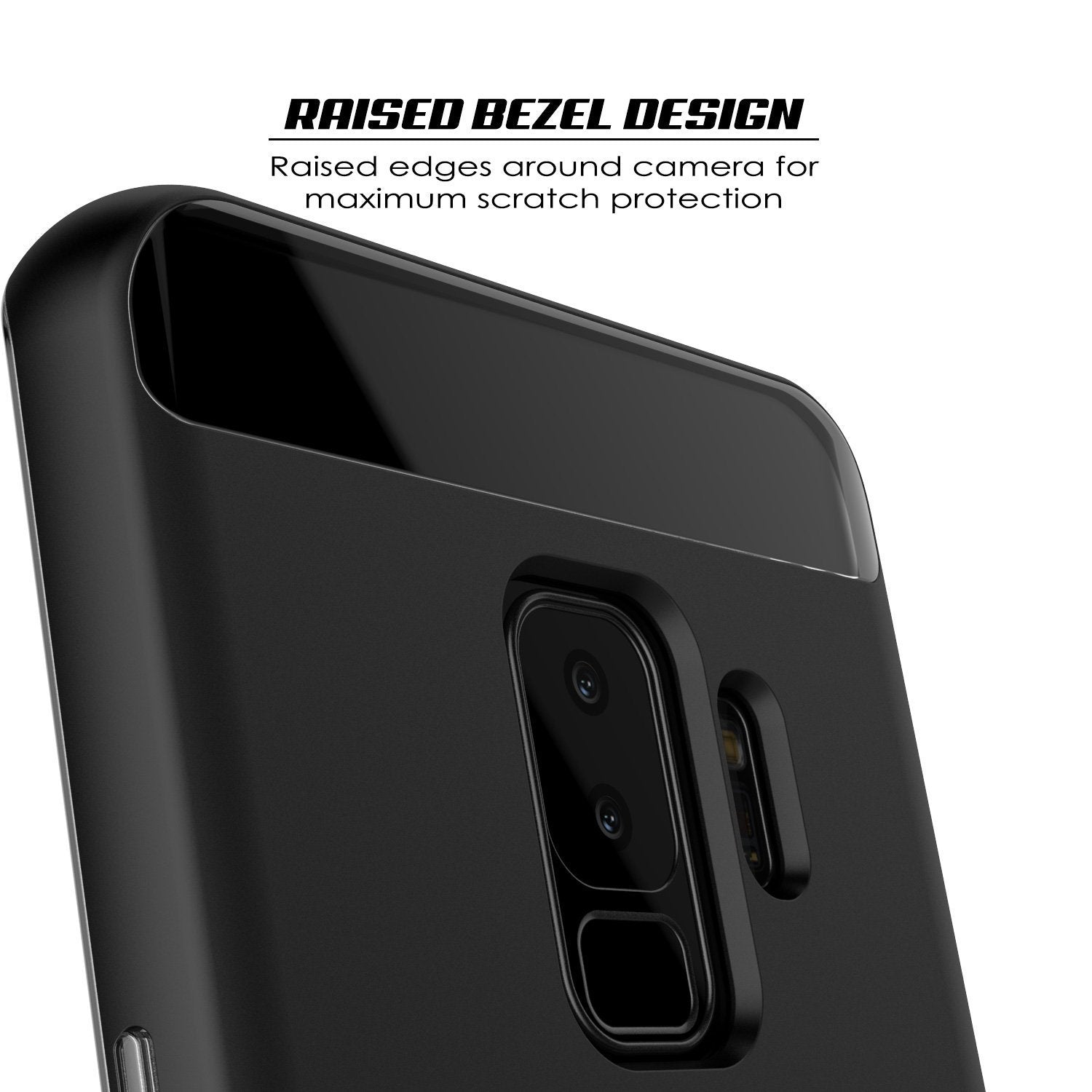 Galaxy S9+ Plus Case, PUNKcase [LUCID 3.0 Series] [Slim Fit] [Clear Back] Armor Cover w/ Integrated Kickstand, Anti-Shock System & PUNKSHIELD Screen Protector for Samsung Galaxy S9+ Plus [Black] - PunkCase NZ