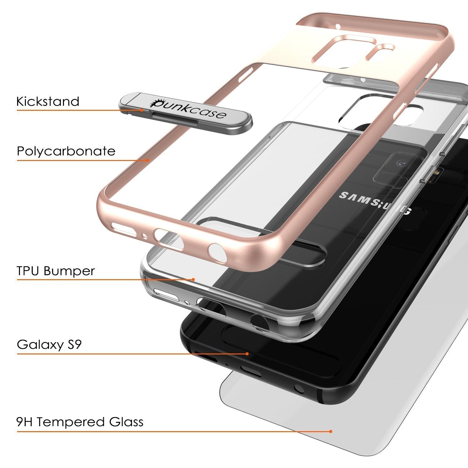 Galaxy S10e Case, PUNKcase [LUCID 3.0 Series] [Slim Fit] Armor Cover w/ Integrated Screen Protector [Rose Gold]
