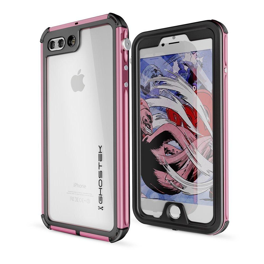 iPhone 7+ Plus Waterproof Case, Ghostek® Atomic 3.0 Pink Series