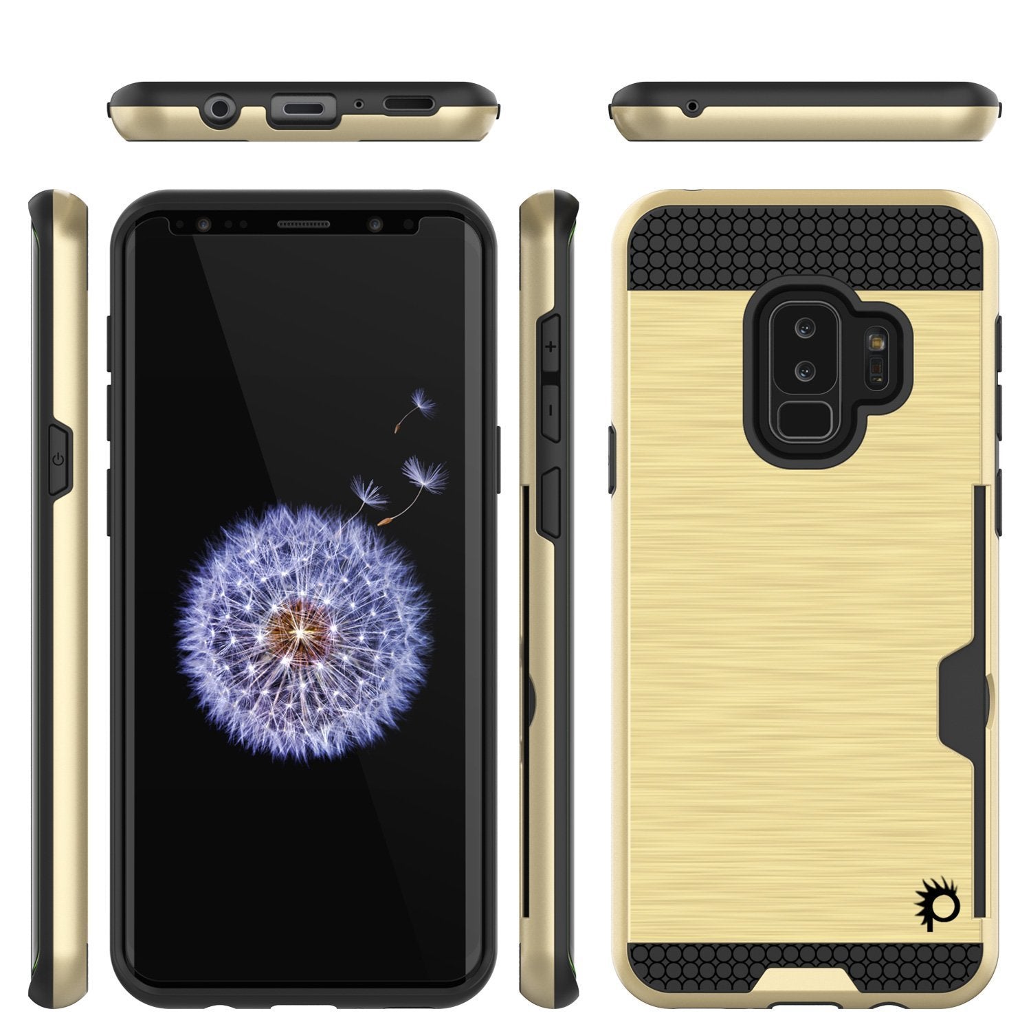 Galaxy S9 Plus Case, PUNKcase [SLOT Series] [Slim Fit] Dual-Layer Armor Cover w/Integrated Anti-Shock System [Gold] - PunkCase NZ