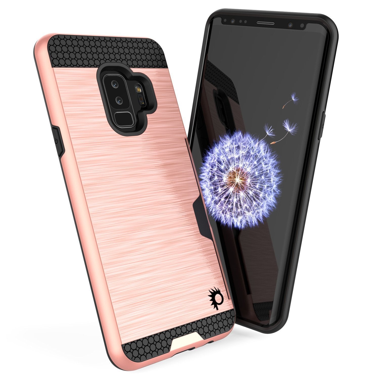 Galaxy S9 Plus Case, PUNKcase [SLOT Series] [Slim Fit] Dual-Layer Armor Cover w/Integrated Anti-Shock System, Credit Card Slot  [Rose Gold] - PunkCase NZ