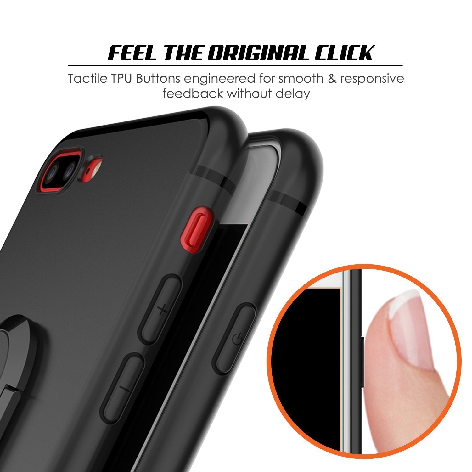 iPhone 8 PLUS Case, Punkcase Magnetix Protective TPU Cover W/ Kickstand, Tempered Glass Screen Protector [Black] - PunkCase NZ