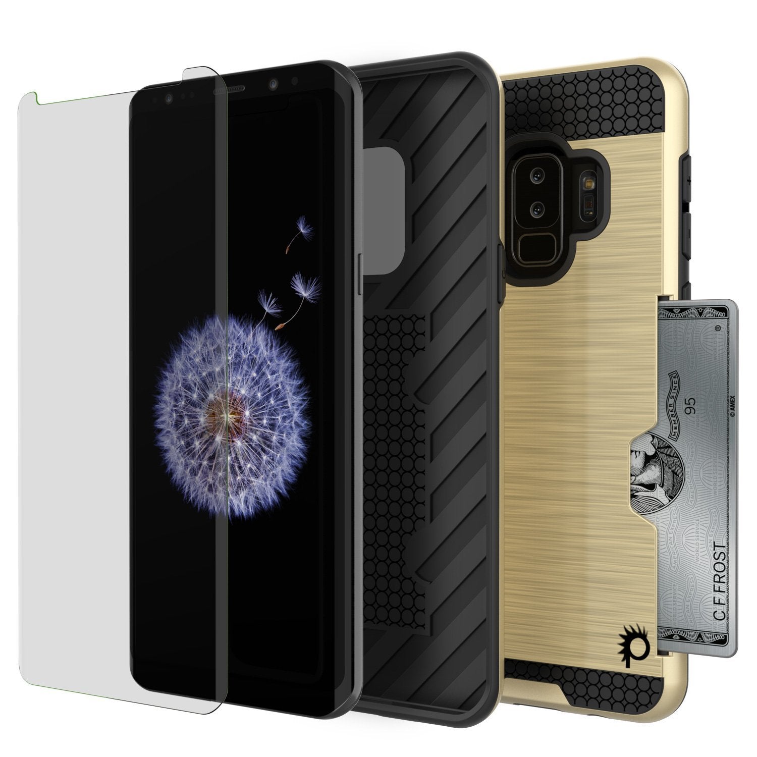 Galaxy S9 Plus Case, PUNKcase [SLOT Series] [Slim Fit] Dual-Layer Armor Cover w/Integrated Anti-Shock System [Gold] - PunkCase NZ