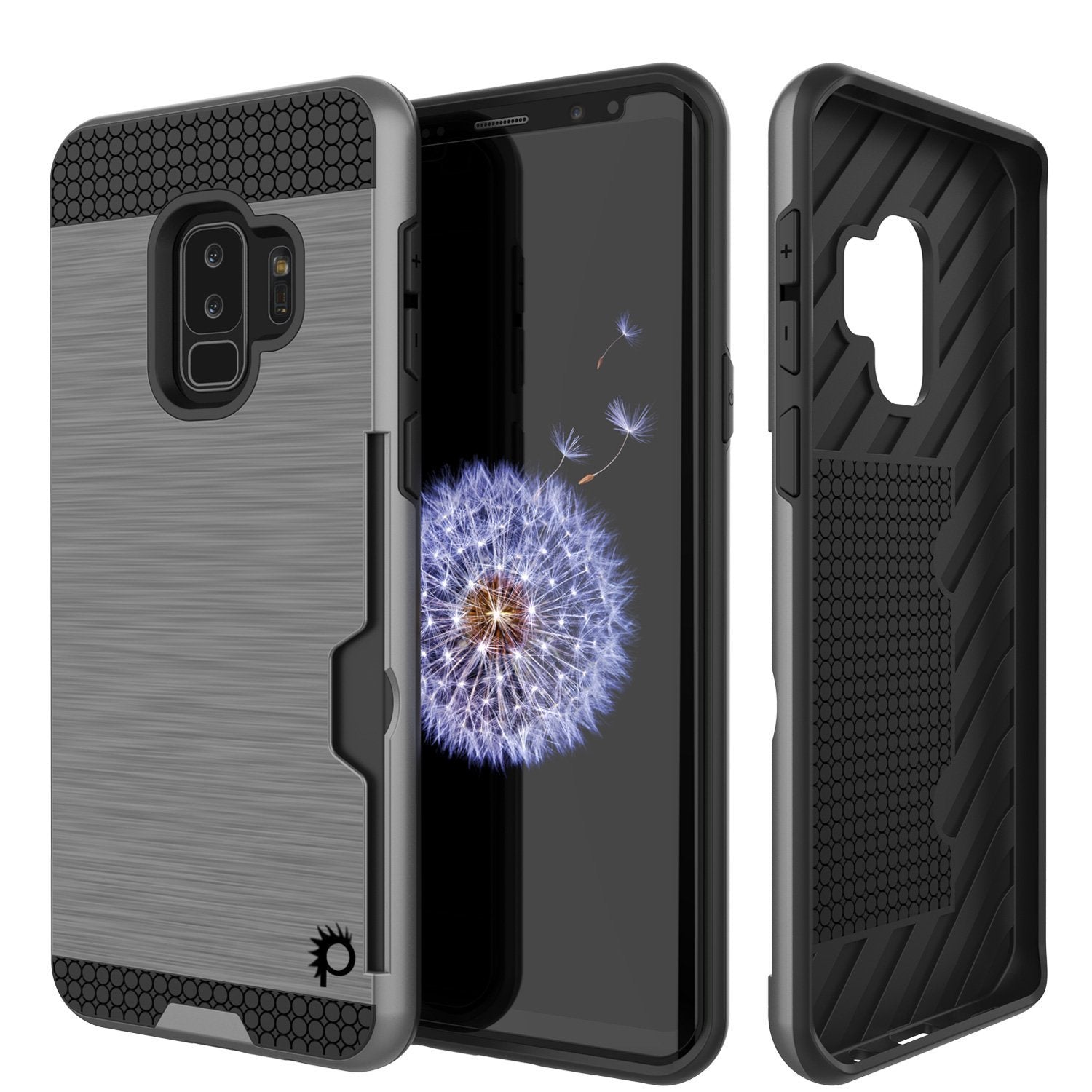 Galaxy S9 Plus Case, PUNKcase [SLOT Series] [Slim Fit] Dual-Layer Armor Cover w/Integrated Anti-Shock System [Grey]