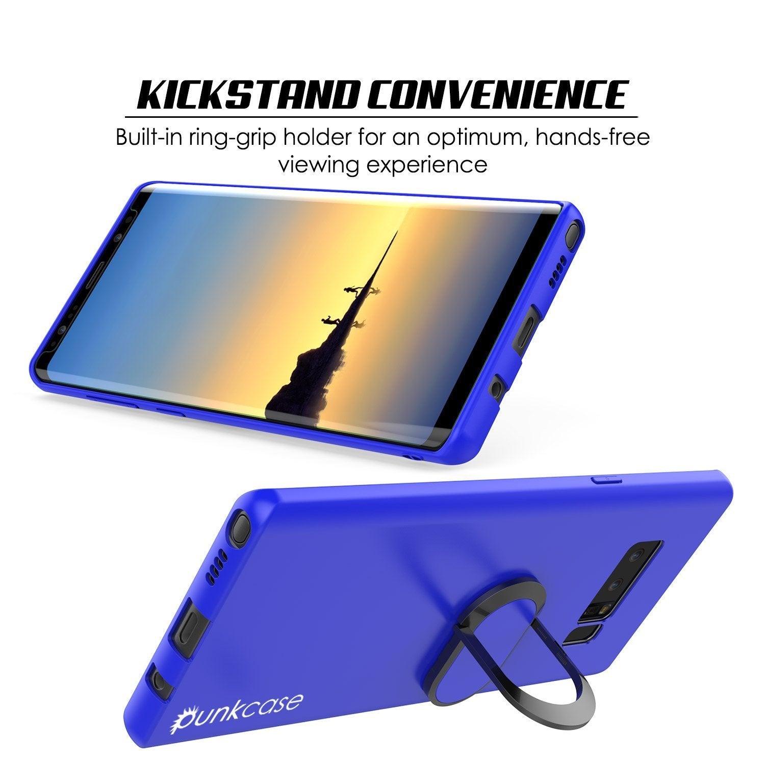 Galaxy Note 8 Case, Punkcase Magnetix Protective TPU Cover W/ Kickstand, Screen Protector [Blue] - PunkCase NZ