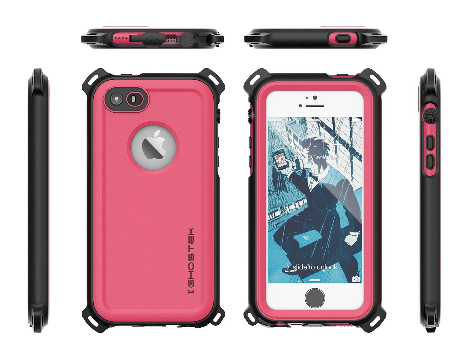 iPhone SE/5S/5 Waterproof Case, Ghostek® Nautical Pink Series| Underwater | Aluminum Frame - PunkCase NZ