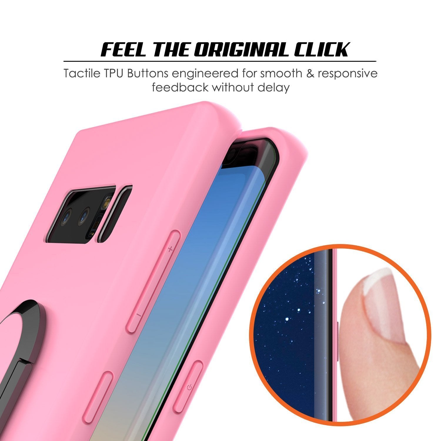 Galaxy Note 8 Case, Punkcase Magnetix Protective TPU Cover W/ Kickstand, Screen Protector [Pink] - PunkCase NZ