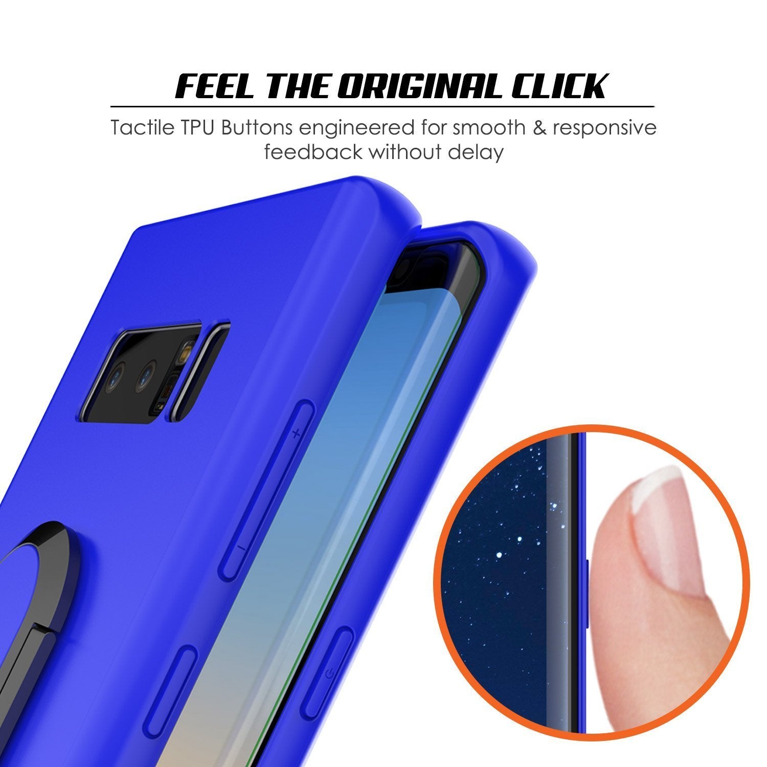 Galaxy Note 8 Case, Punkcase Magnetix Protective TPU Cover W/ Kickstand, Screen Protector [Blue] - PunkCase NZ