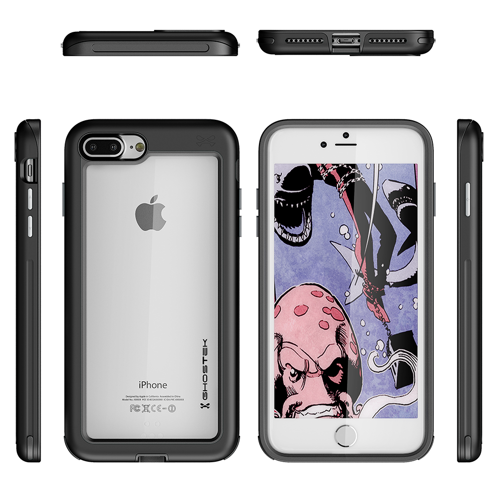iPhone 7+ Plus Case, Ghostek®  Atomic Slim Series  for iPhone 7+ Plus Rugged Heavy Duty Case[BLACK] - PunkCase NZ